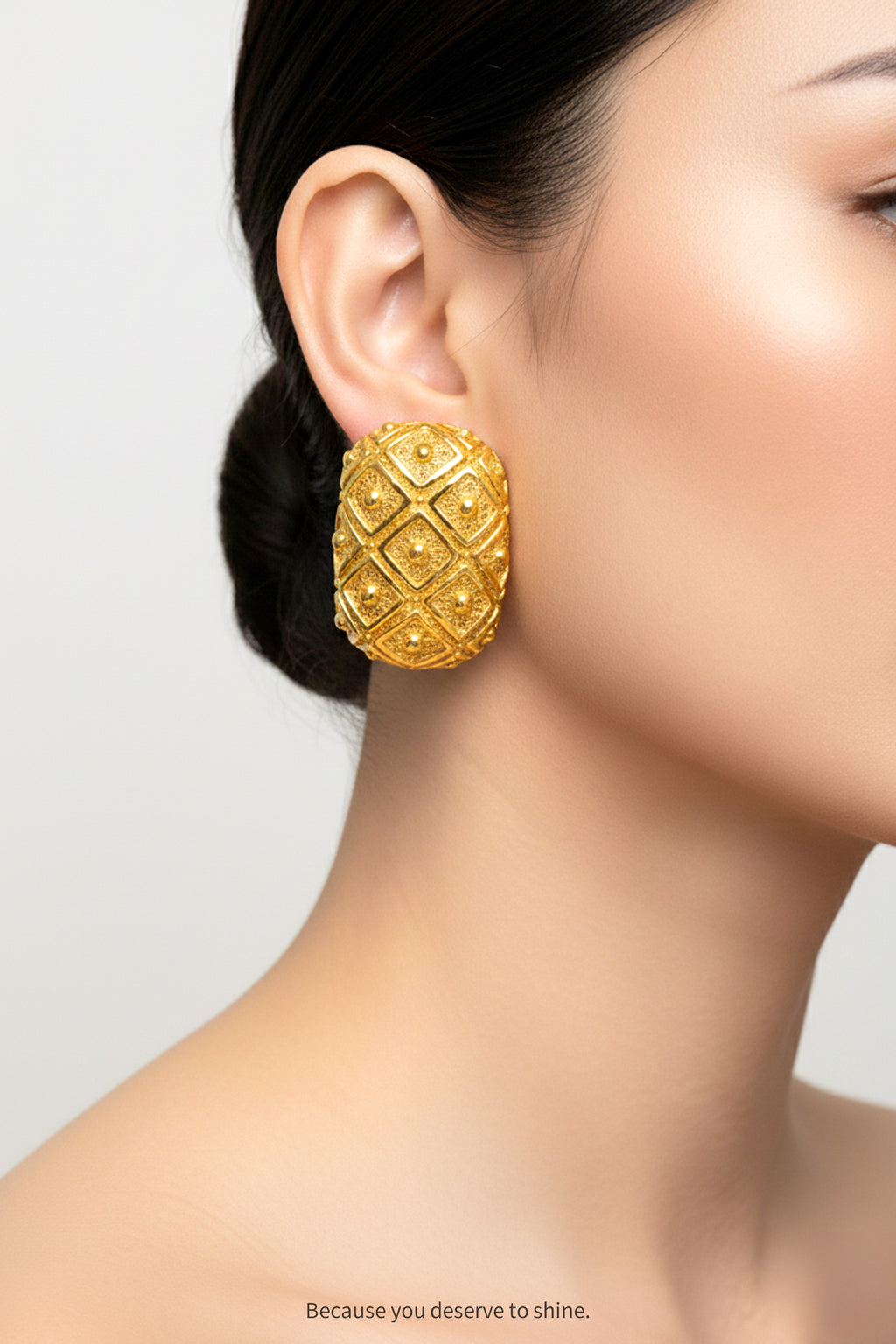 The Golden Serpentine Torque Earrings