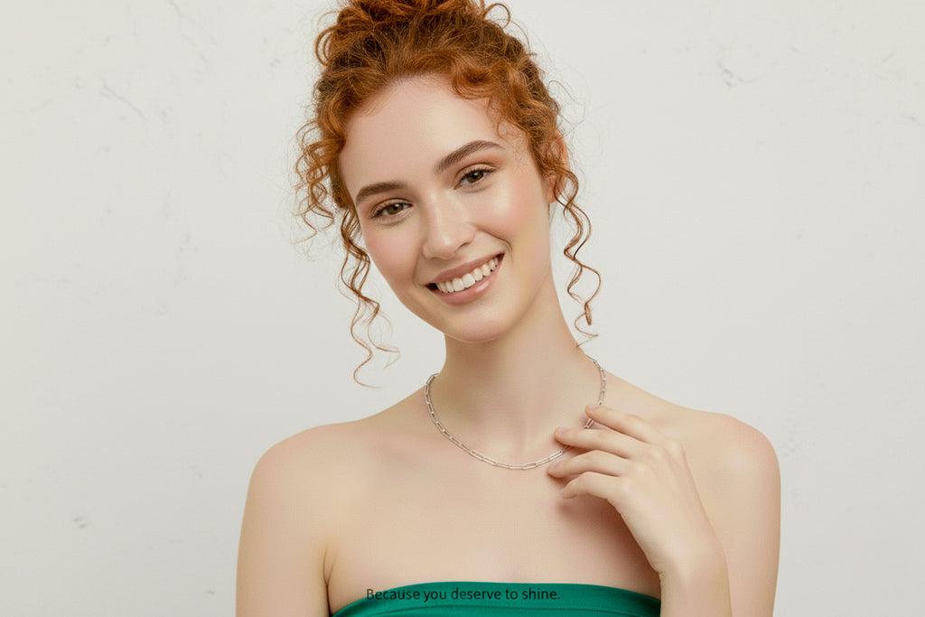 Modern Classic Silver Finish Rectangular Link Chain