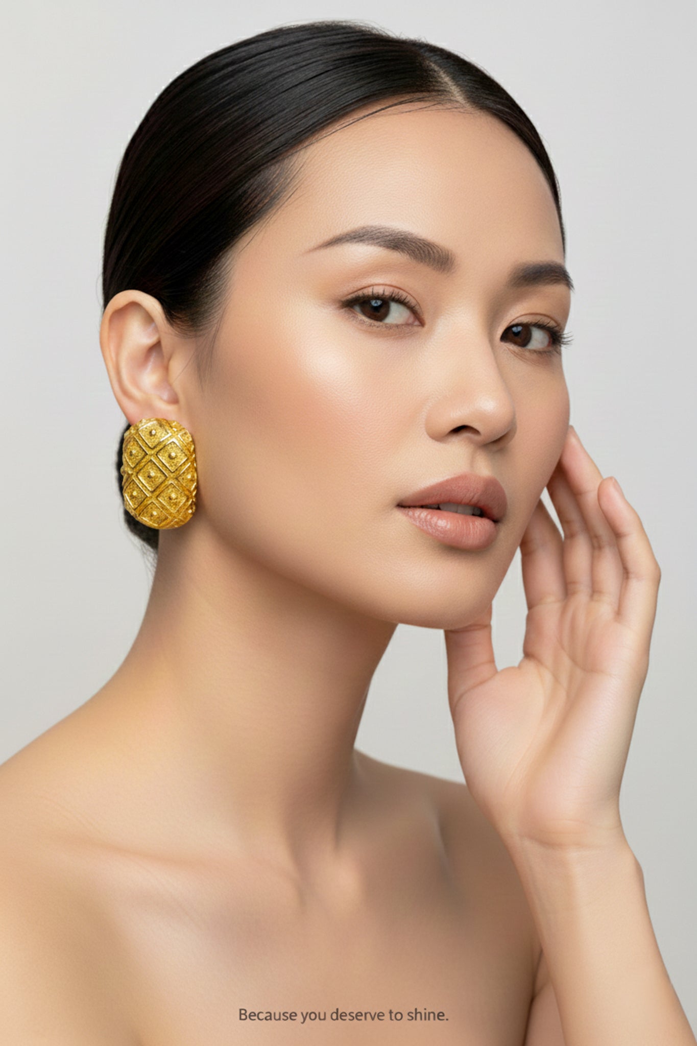 The Golden Serpentine Torque Earrings
