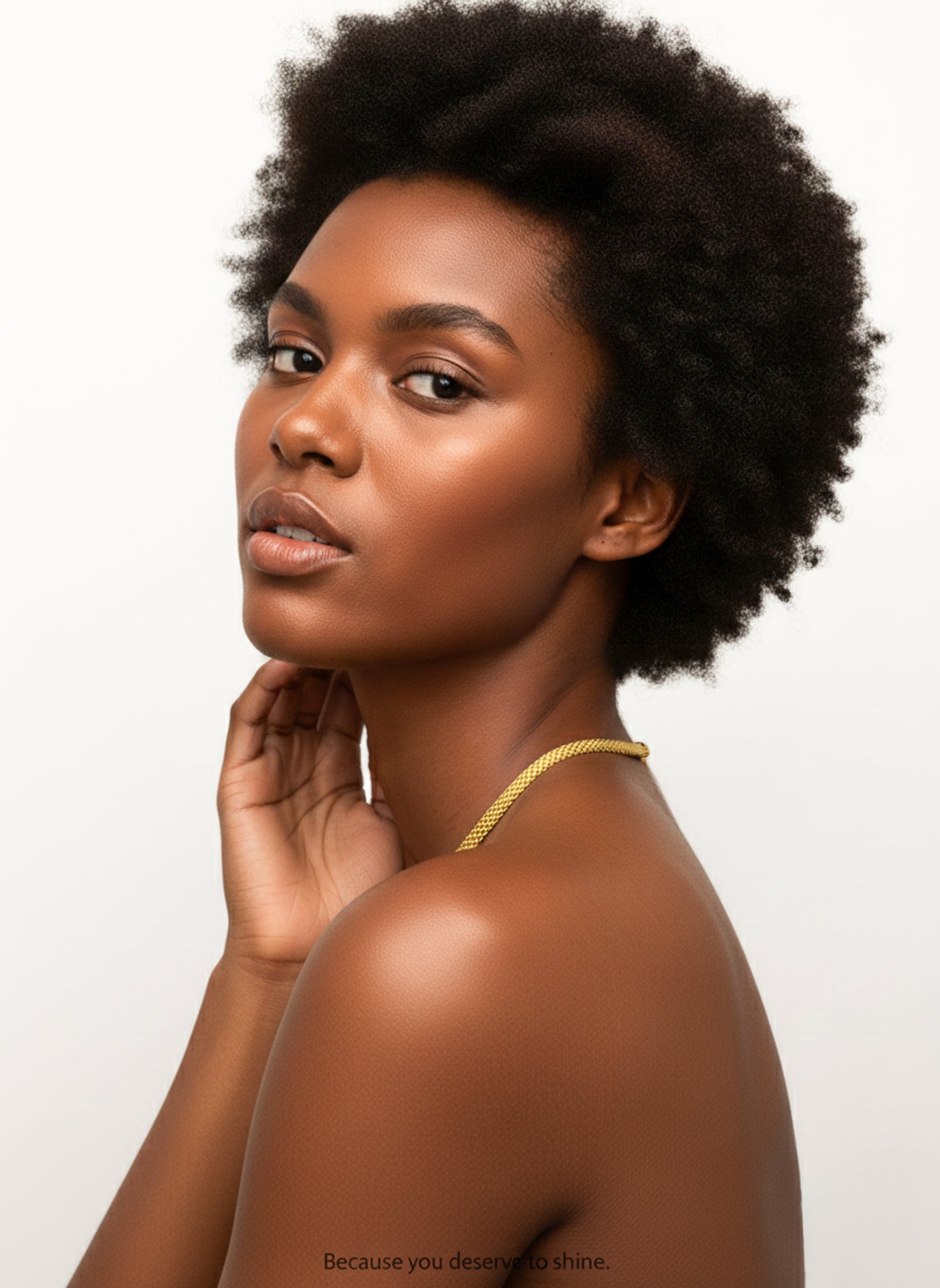 18K Gold Plated Herringbone Chain Necklace - Dainty & Elegant