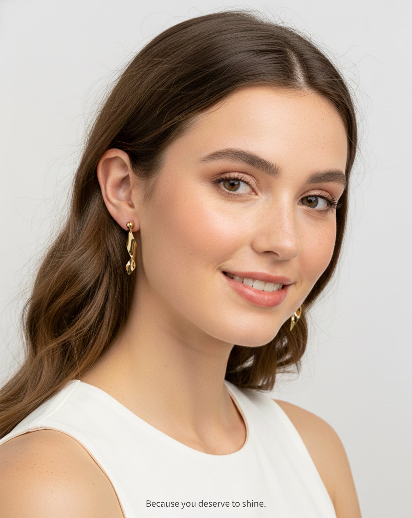 Gold Swirl Drop Earrings
