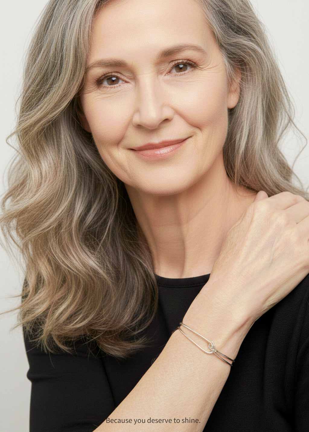 Minimalist Silver Bangle with Connection Knot Detail