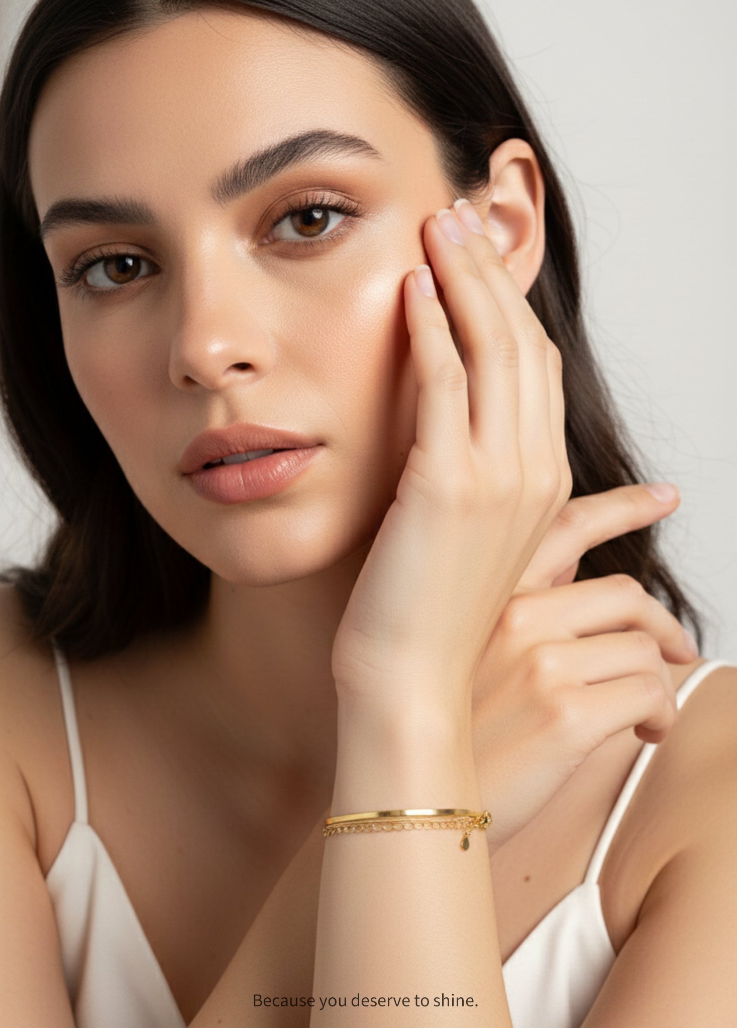 Dainty Herringbone Chain Double-Layer Bracelet