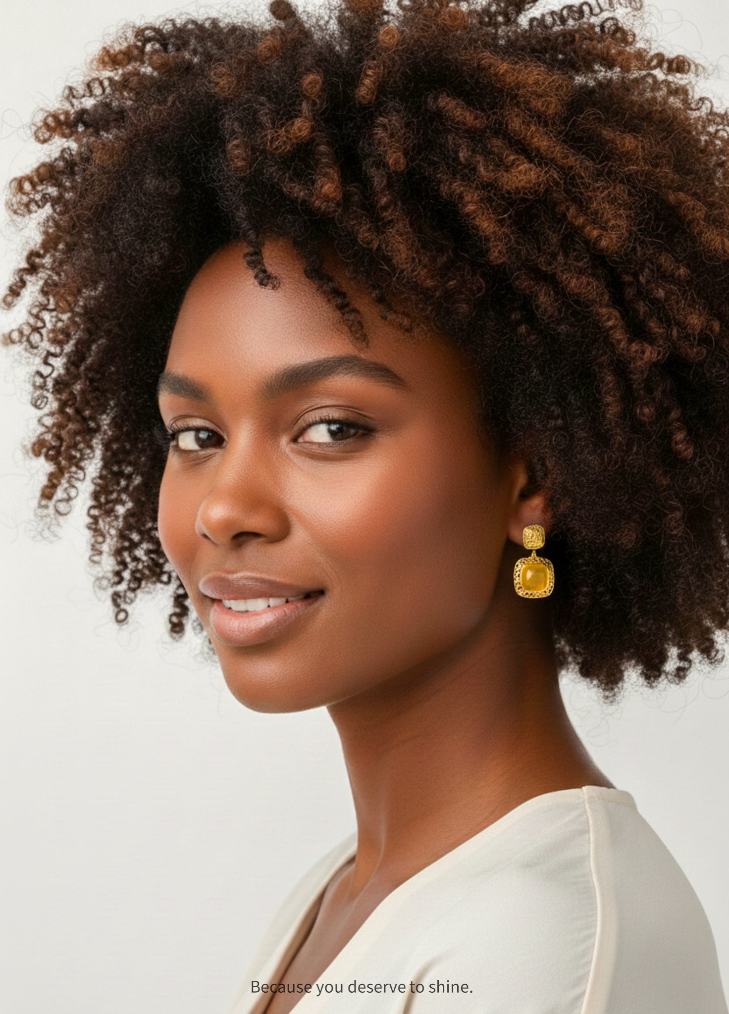 Vintage Inspired Gold Cage and Stone Earrings