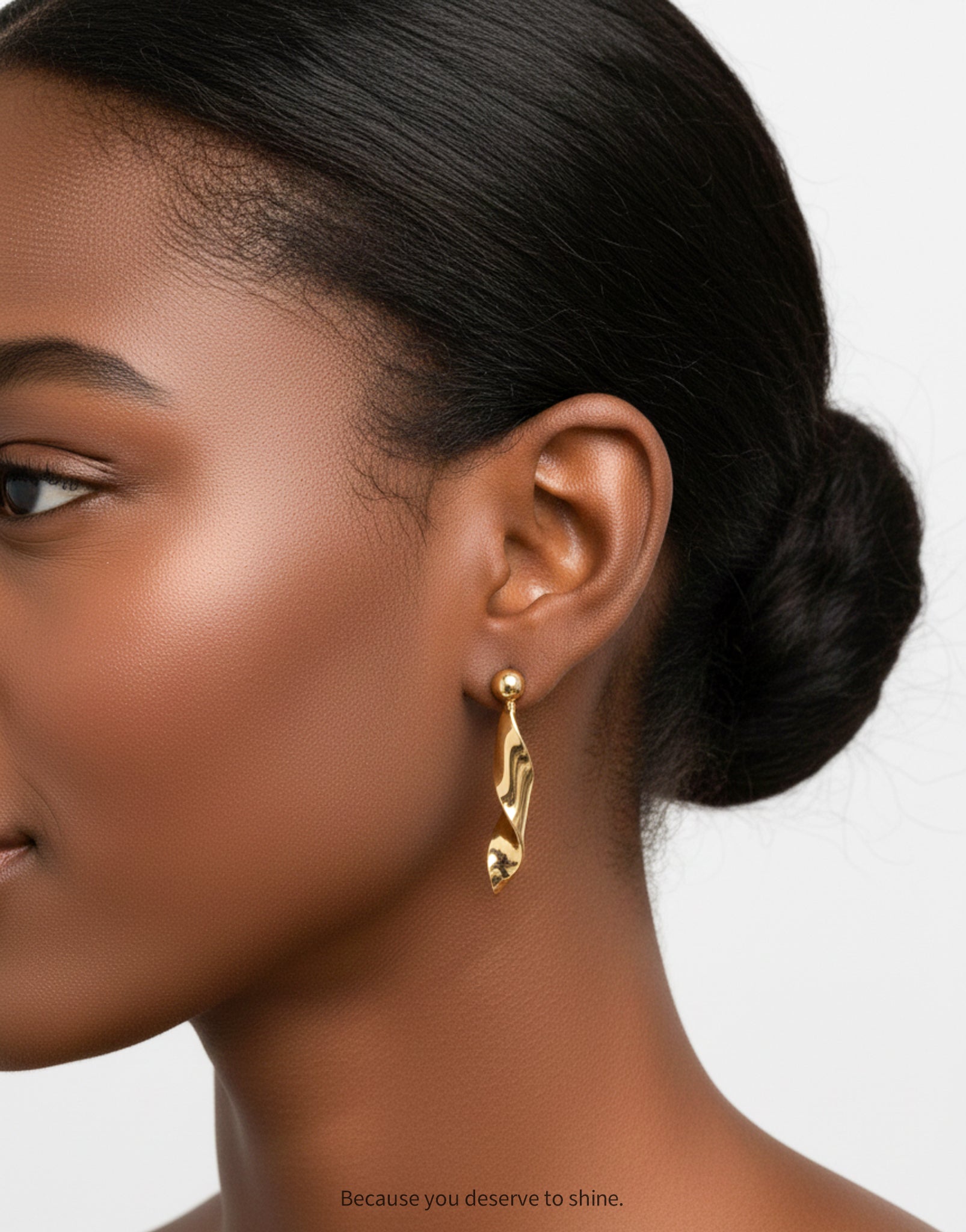 Gold Swirl Drop Earrings