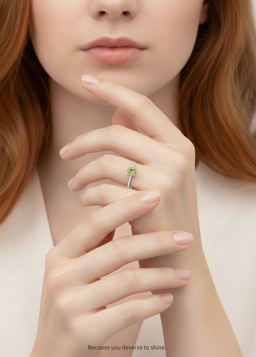 The Classic Peridot-Style Gemstone Ring in Sterling Silver