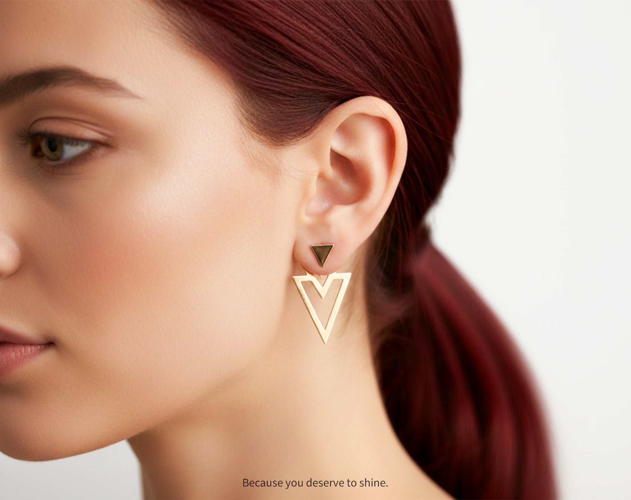Geometric Triangle Earrings
