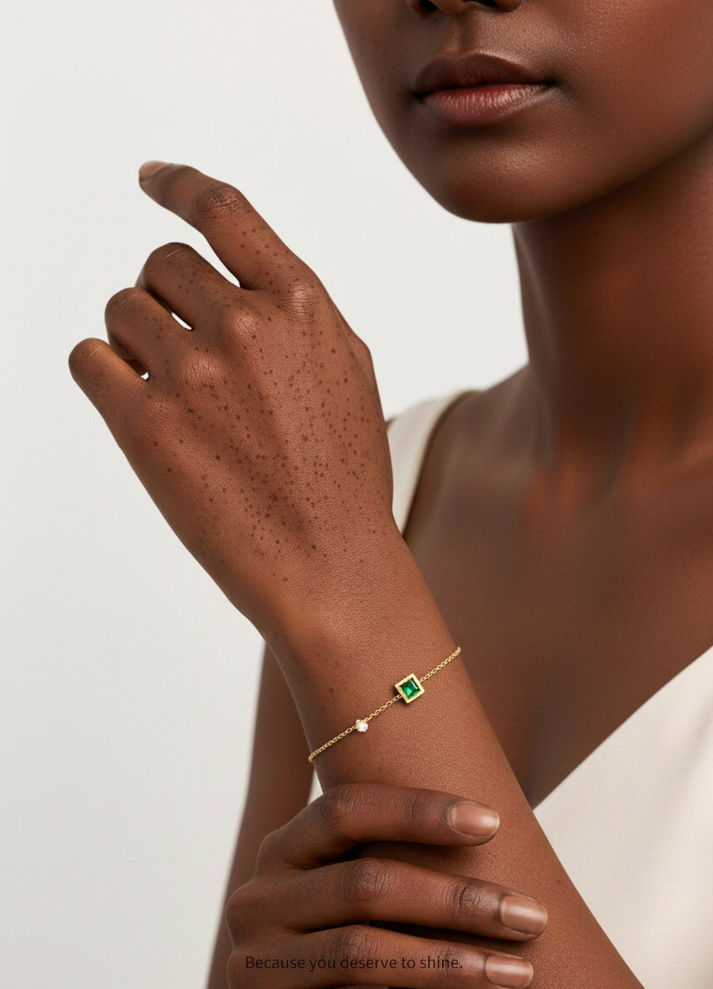 Bracelet With Emerald Charm