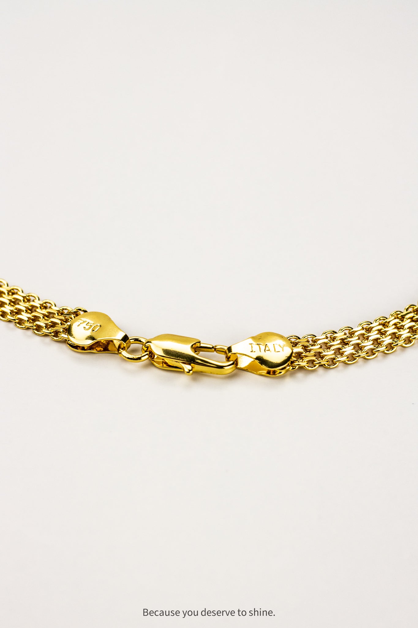 18K Gold Plated Herringbone Chain Necklace - Dainty & Elegant