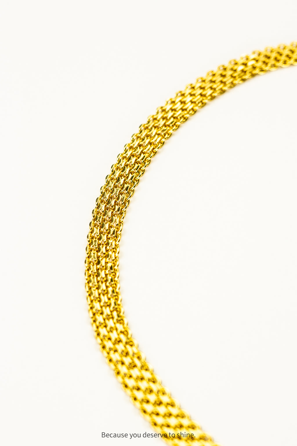 18K Gold Plated Herringbone Chain Necklace - Dainty & Elegant