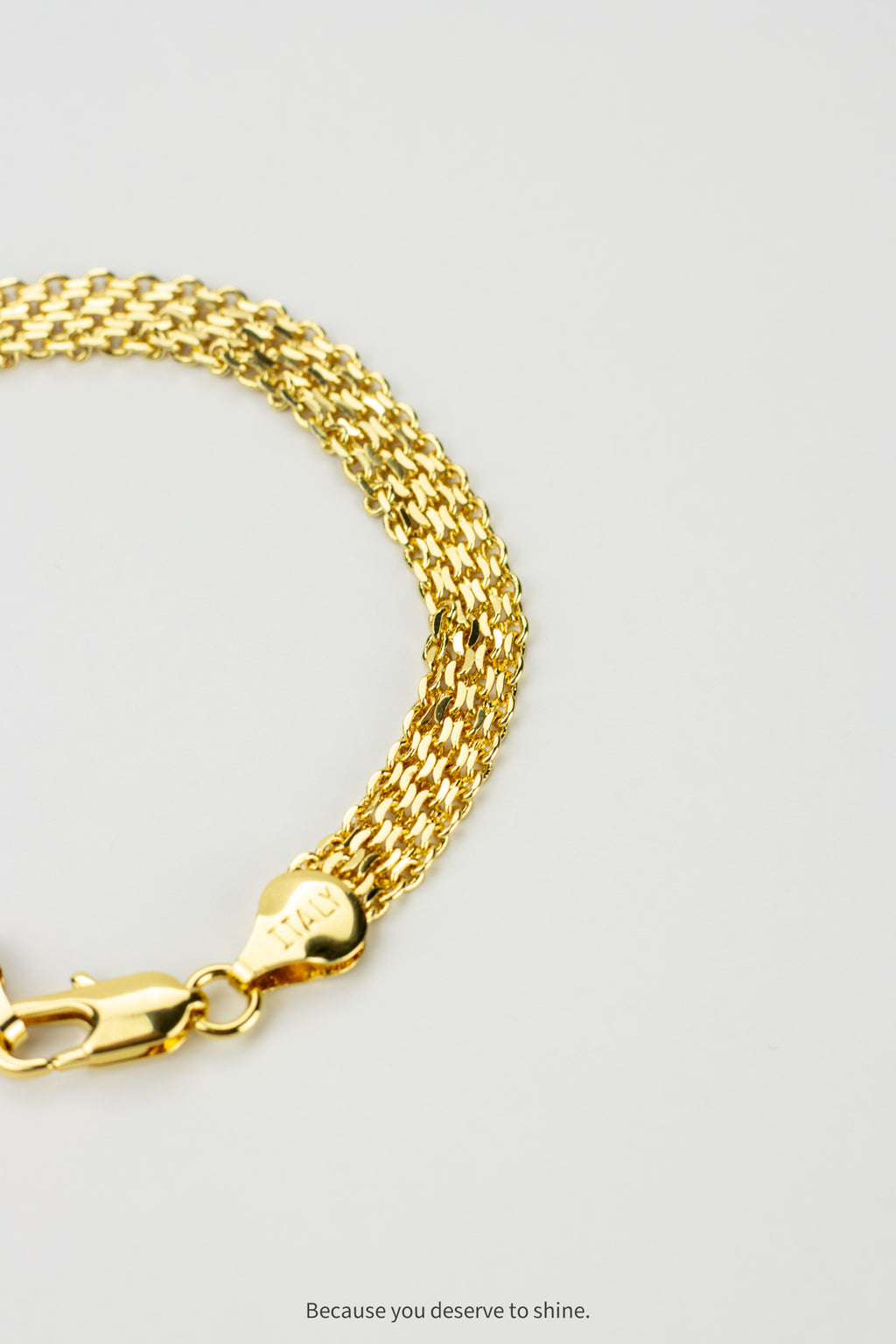 18K Gold Plated Herringbone Chain Bracelet- Dainty & Elegant