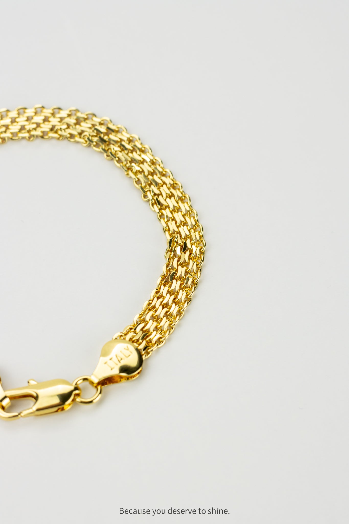 18K Gold Plated Herringbone Chain Bracelet- Dainty & Elegant