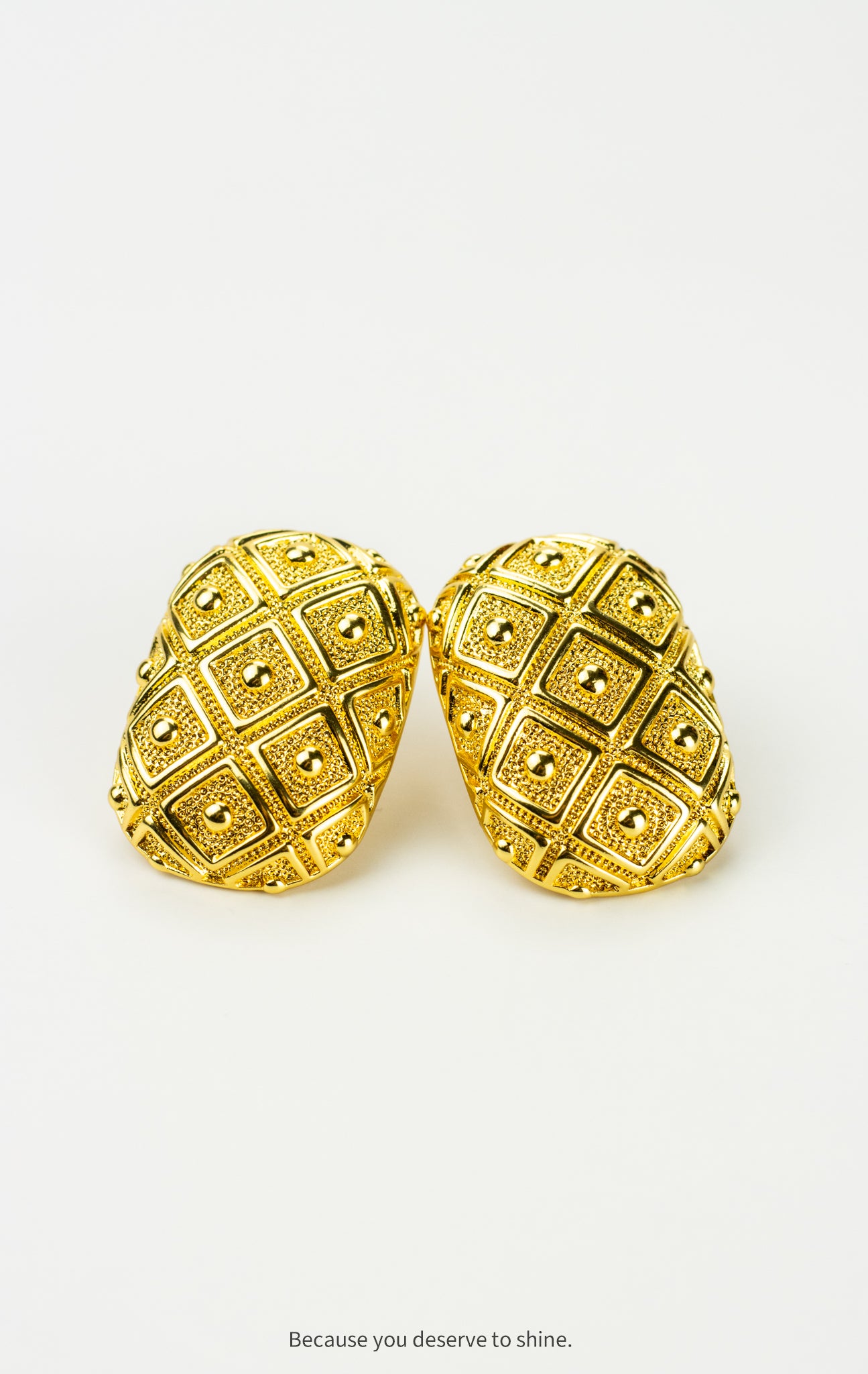 The Golden Serpentine Torque Earrings