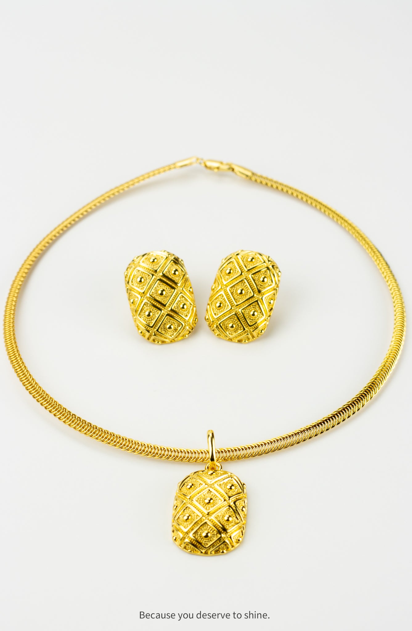 The Golden Serpentine Torque Earrings