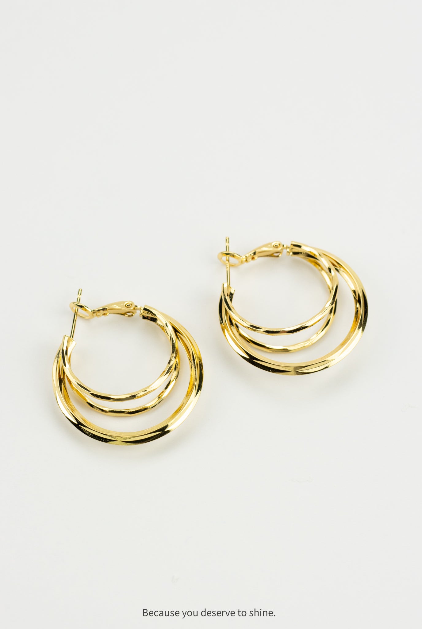 Minimalist Double Layer Hoops