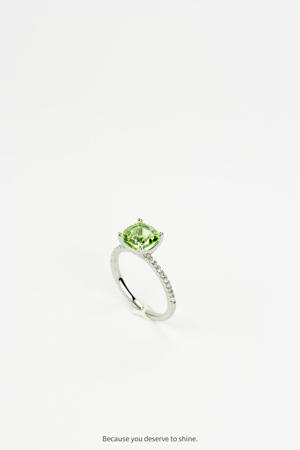 The Classic Peridot-Style Gemstone Ring in Sterling Silver