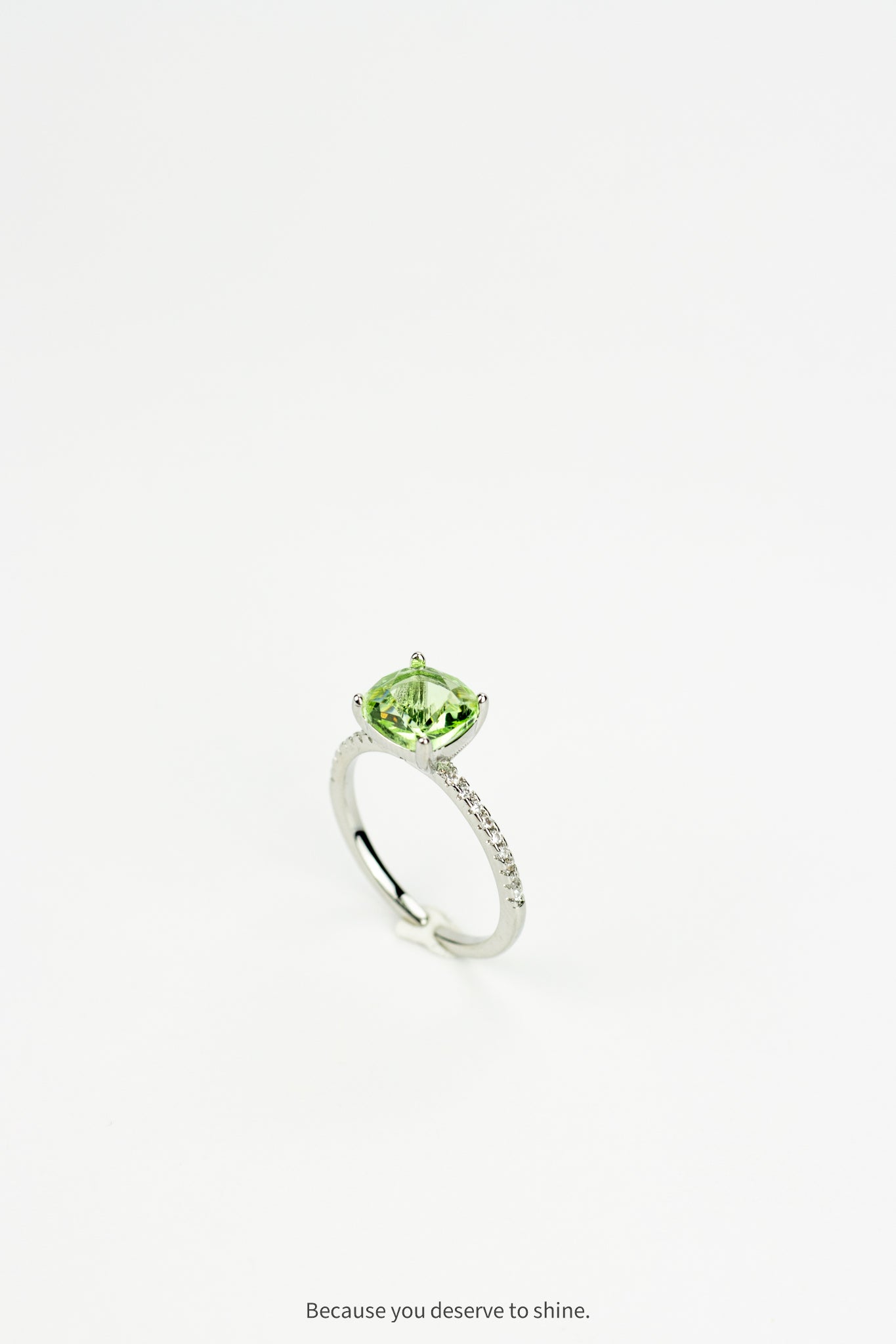 The Classic Peridot-Style Gemstone Ring in Sterling Silver