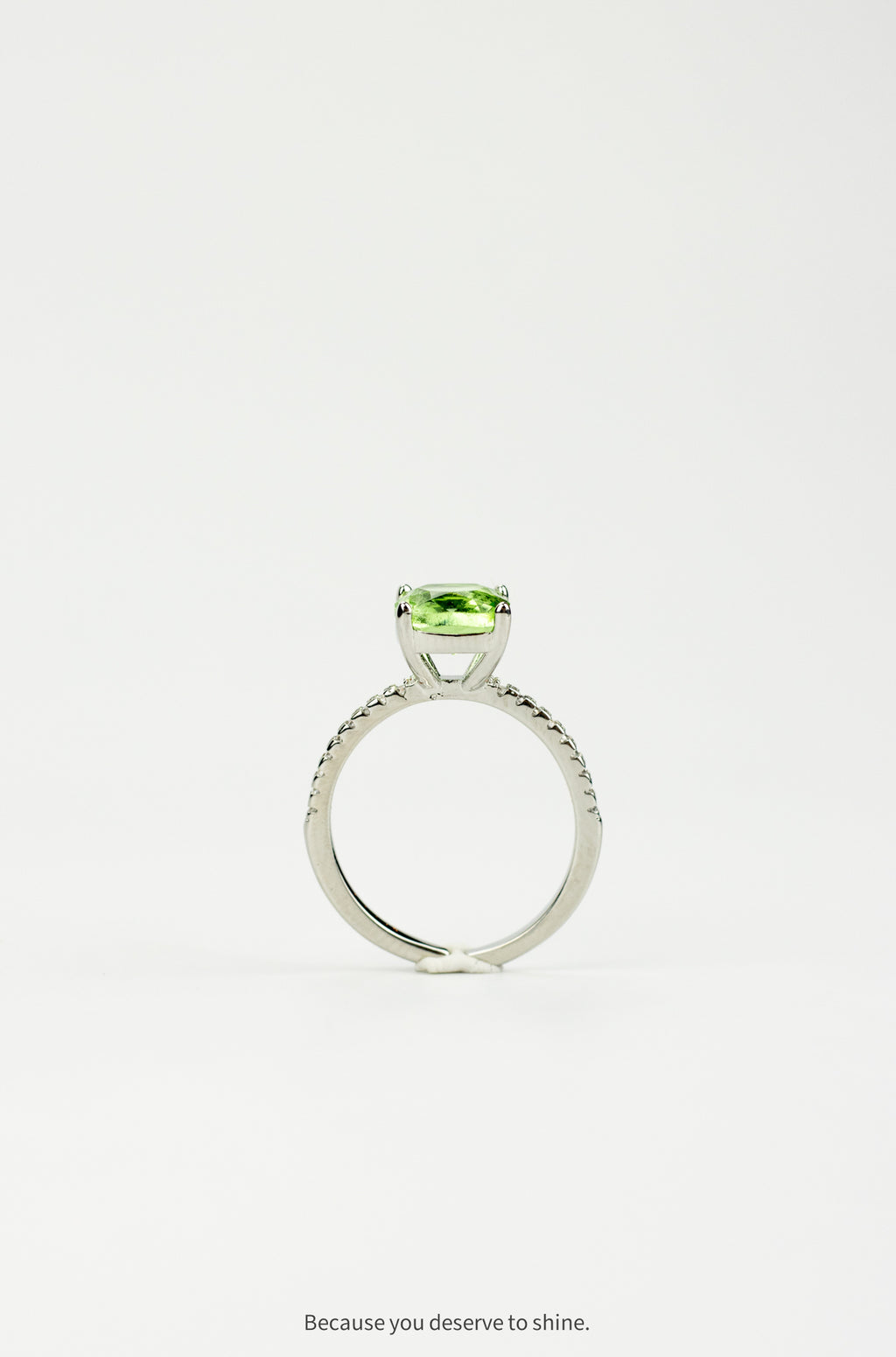 The Classic Peridot-Style Gemstone Ring in Sterling Silver