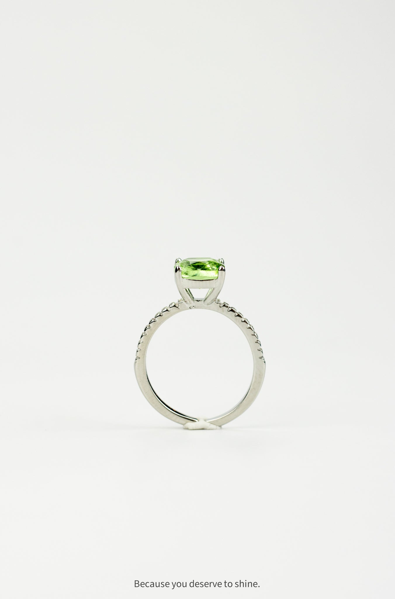 The Classic Peridot-Style Gemstone Ring in Sterling Silver