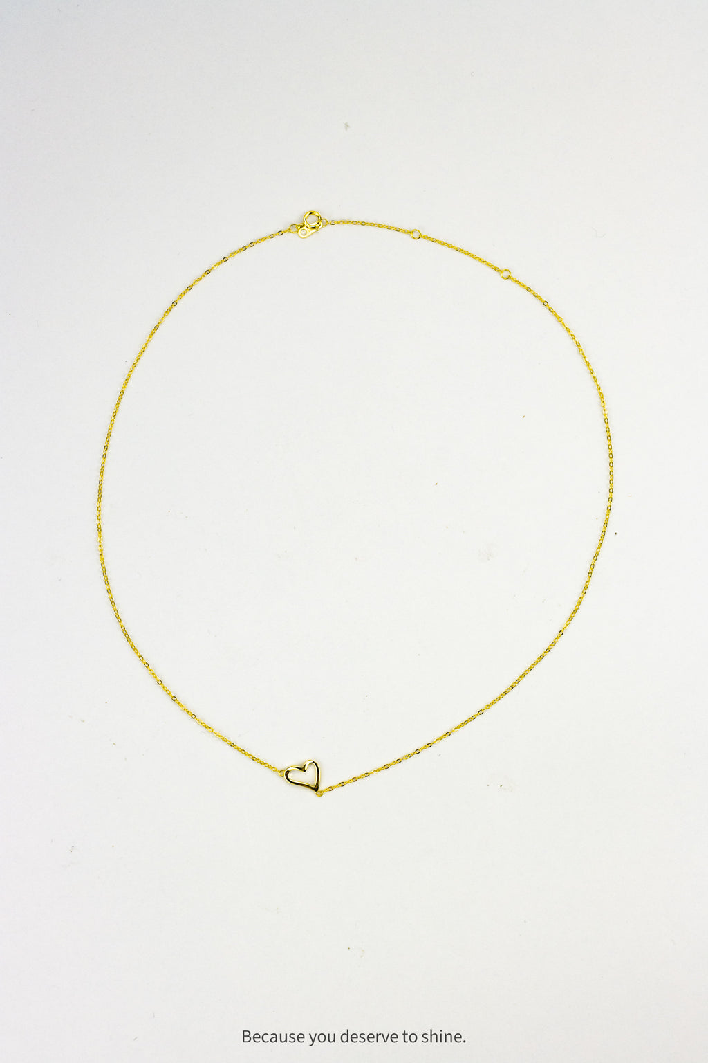 Gift for Her: Dainty Gold Heart Necklace
