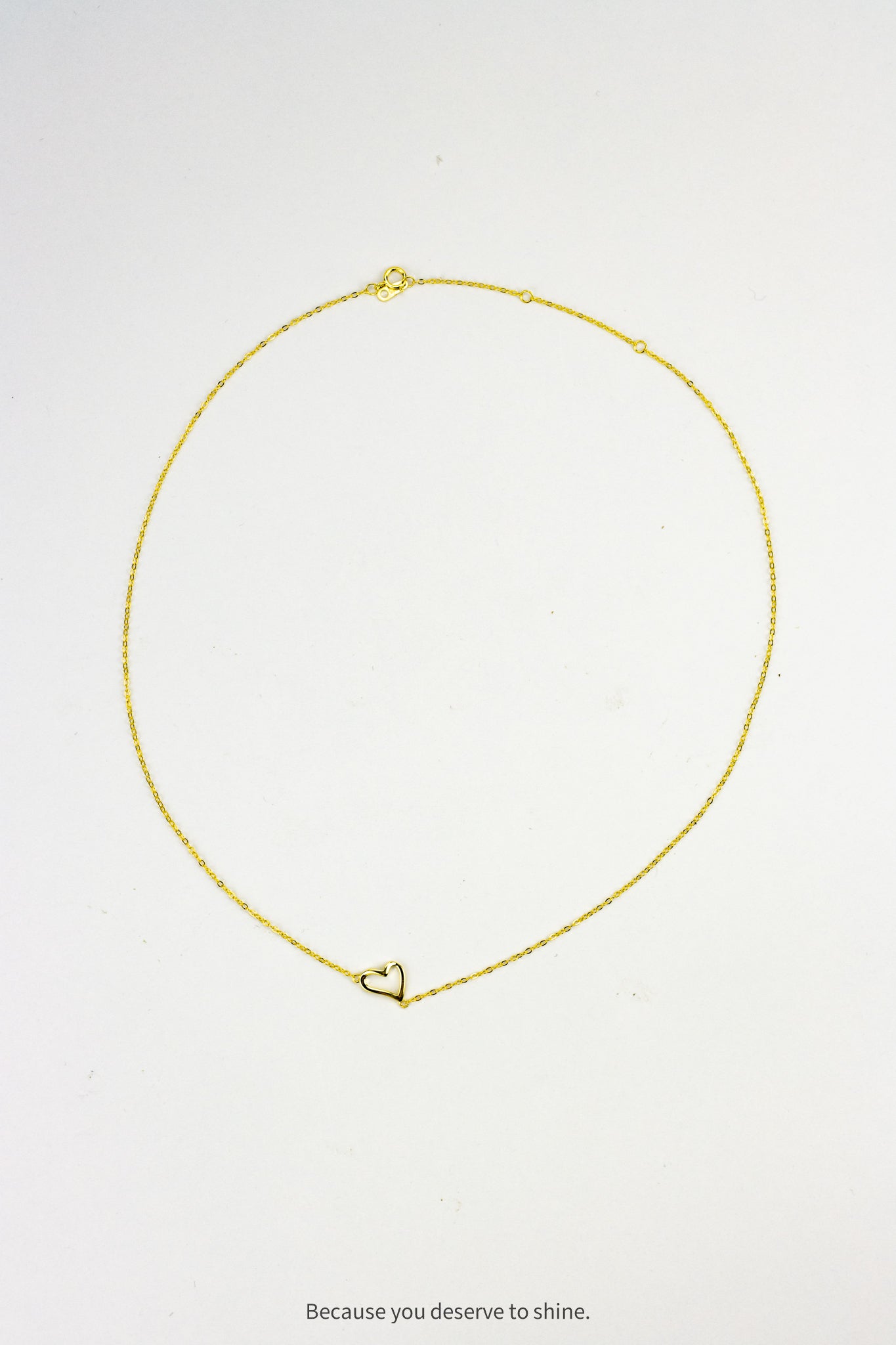 Gift for Her: Dainty Gold Heart Necklace