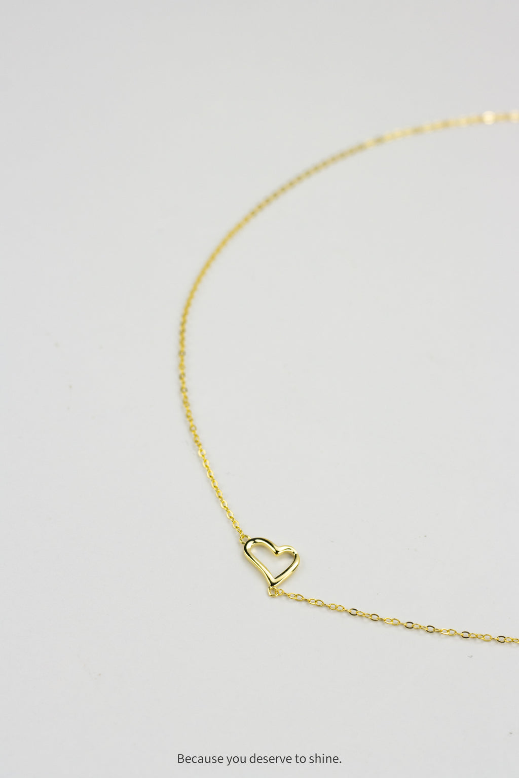 Gift for Her: Dainty Gold Heart Necklace