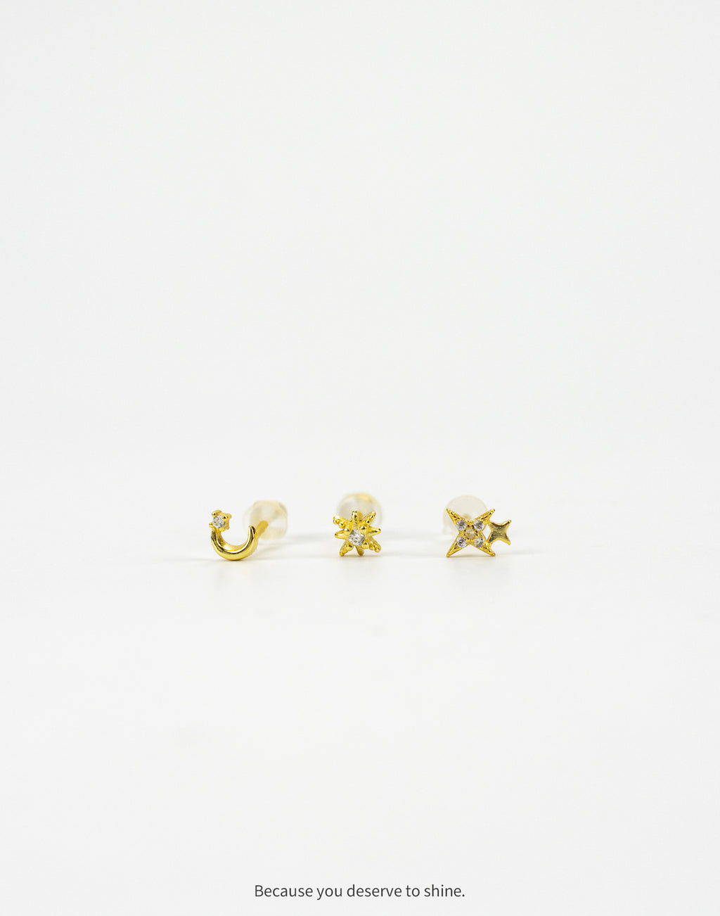 Wish Upon a Star & Moon Earring Stack