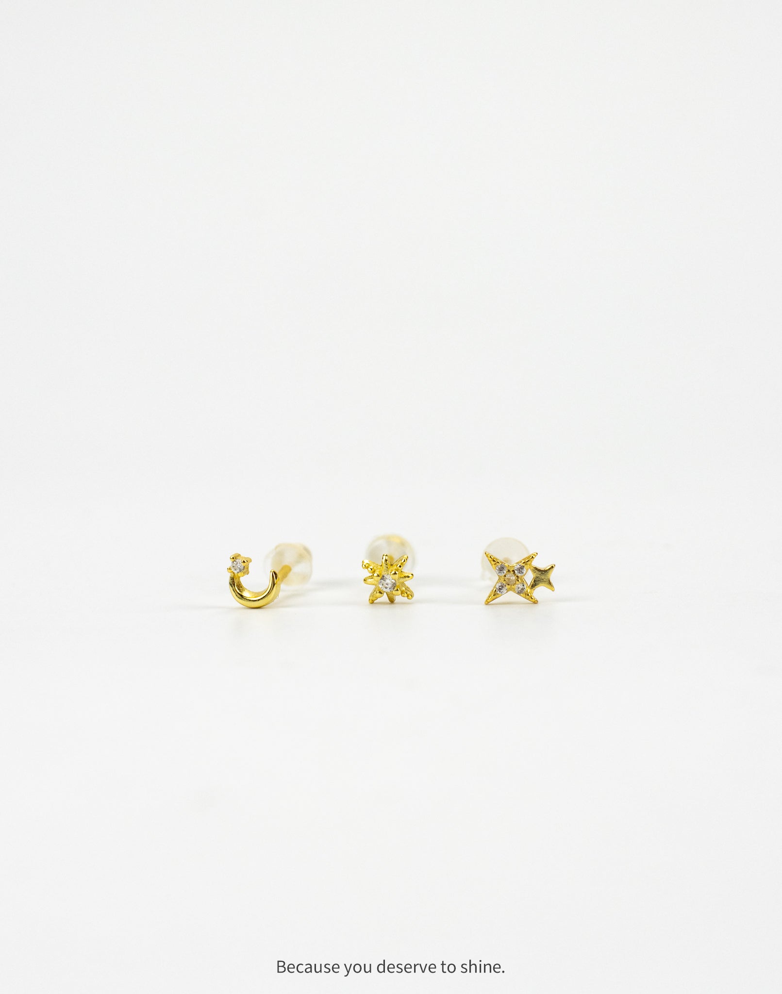 Wish Upon a Star & Moon Earring Stack