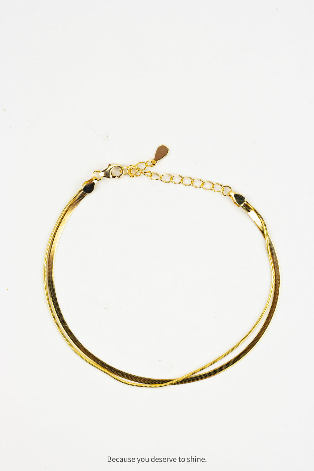 Dainty Herringbone Chain Double-Layer Bracelet