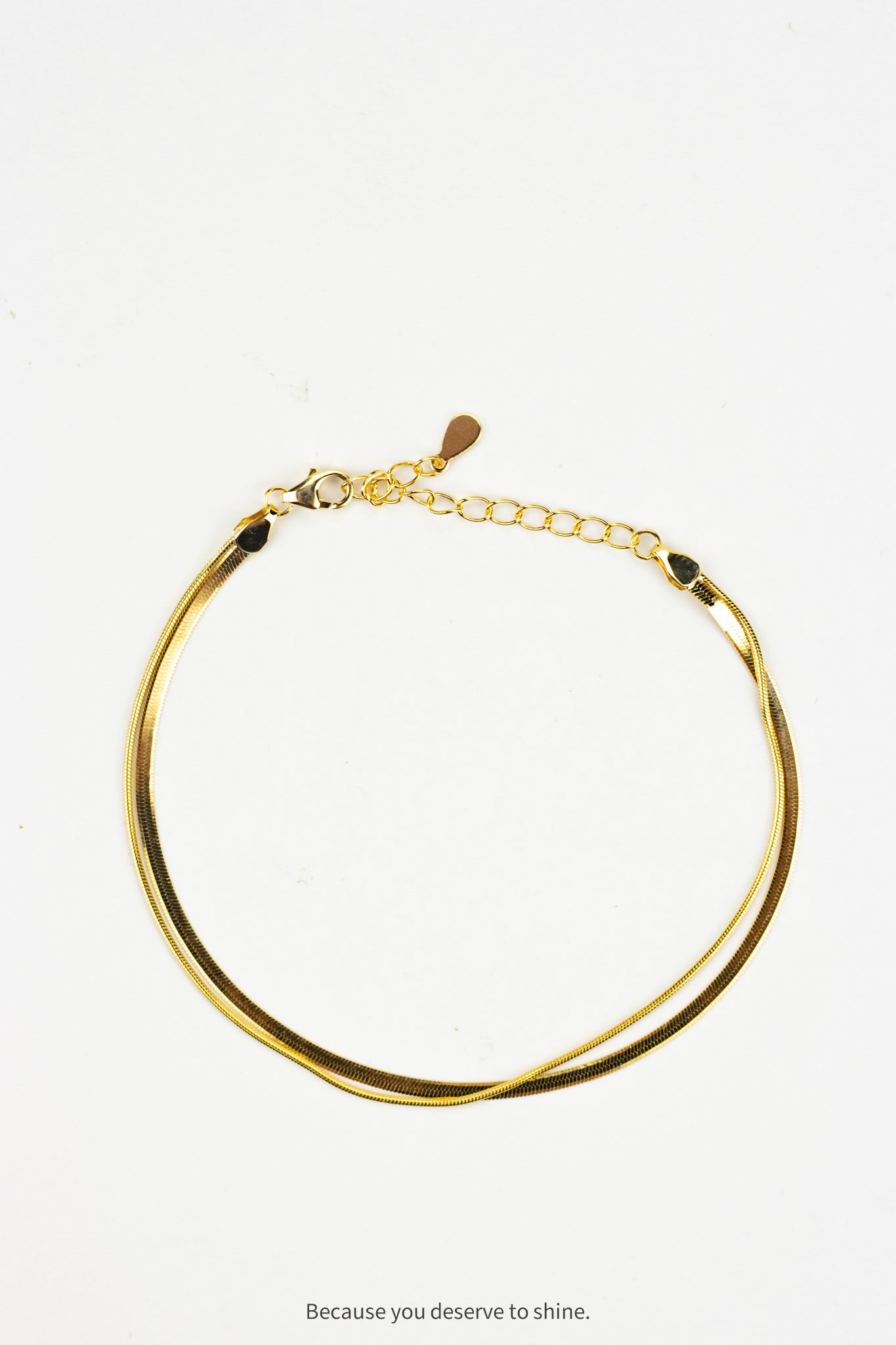 Dainty Herringbone Chain Double-Layer Bracelet