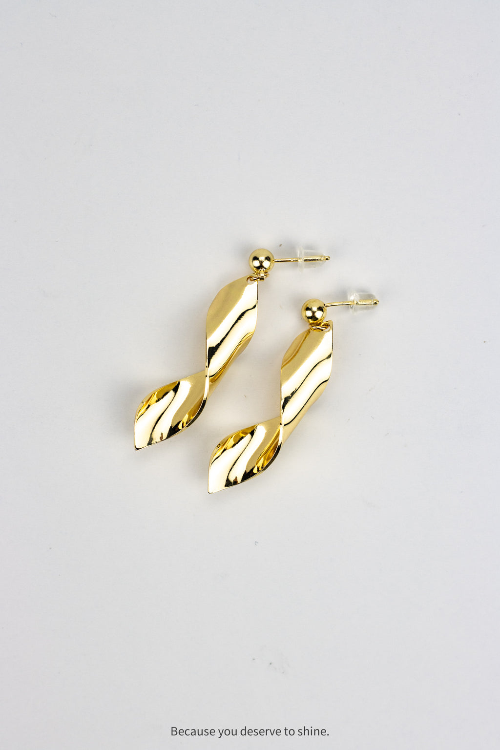 Gold Swirl Drop Earrings