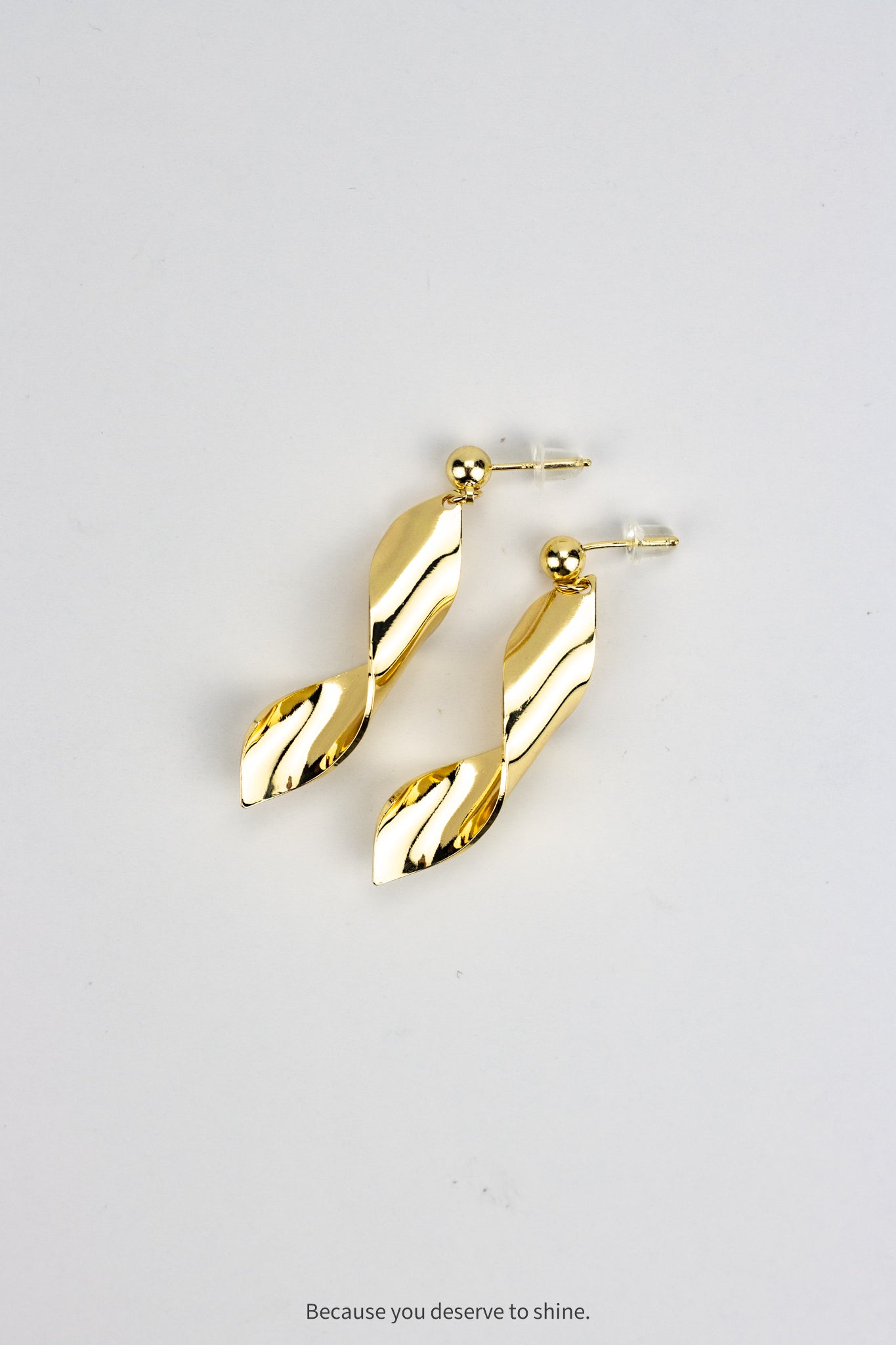 Gold Swirl Drop Earrings