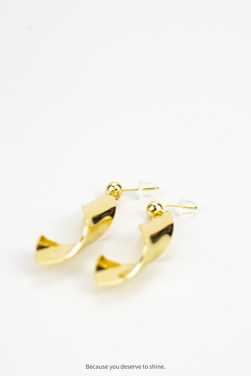 Gold Swirl Drop Earrings
