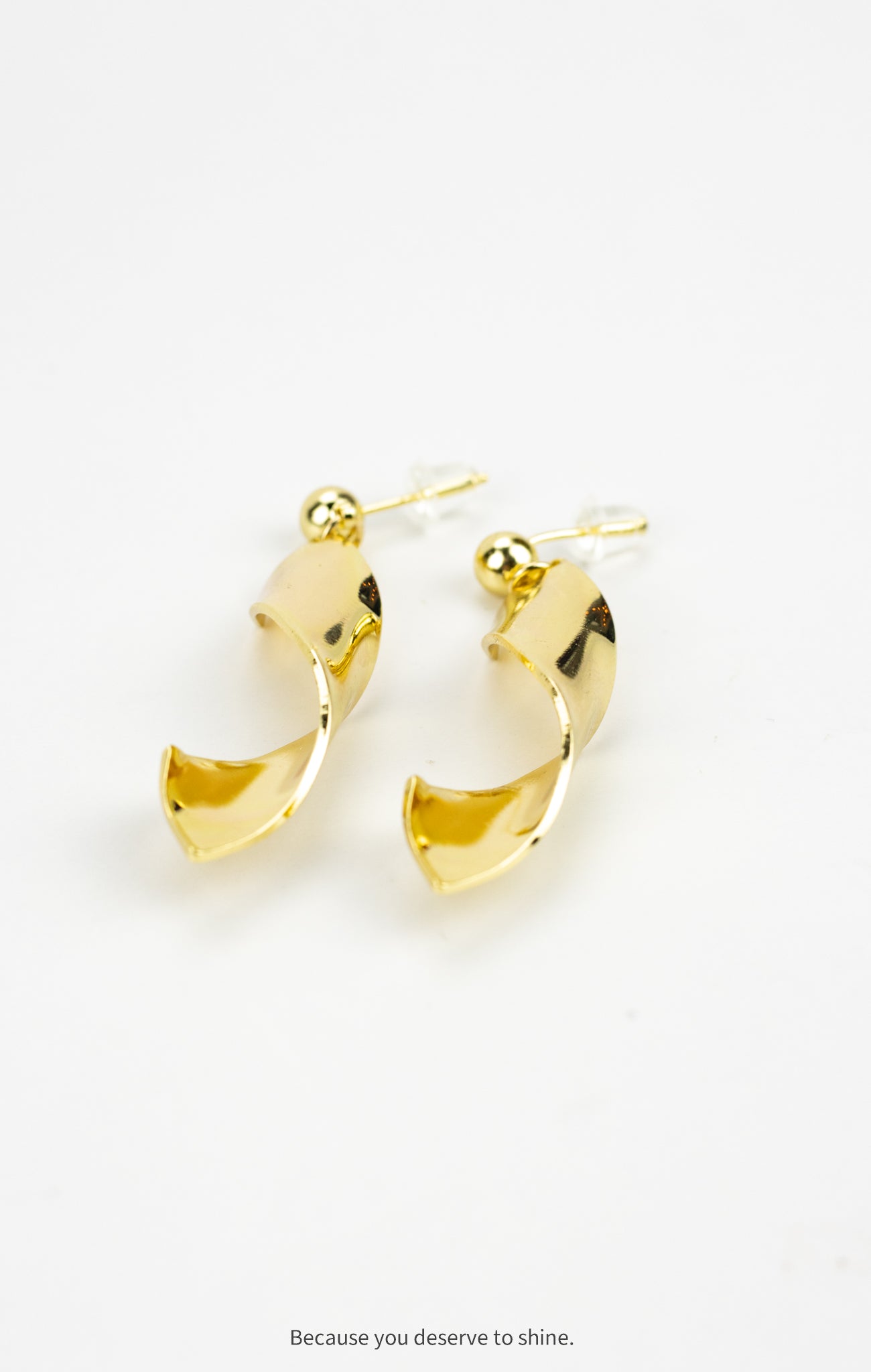 Gold Swirl Drop Earrings