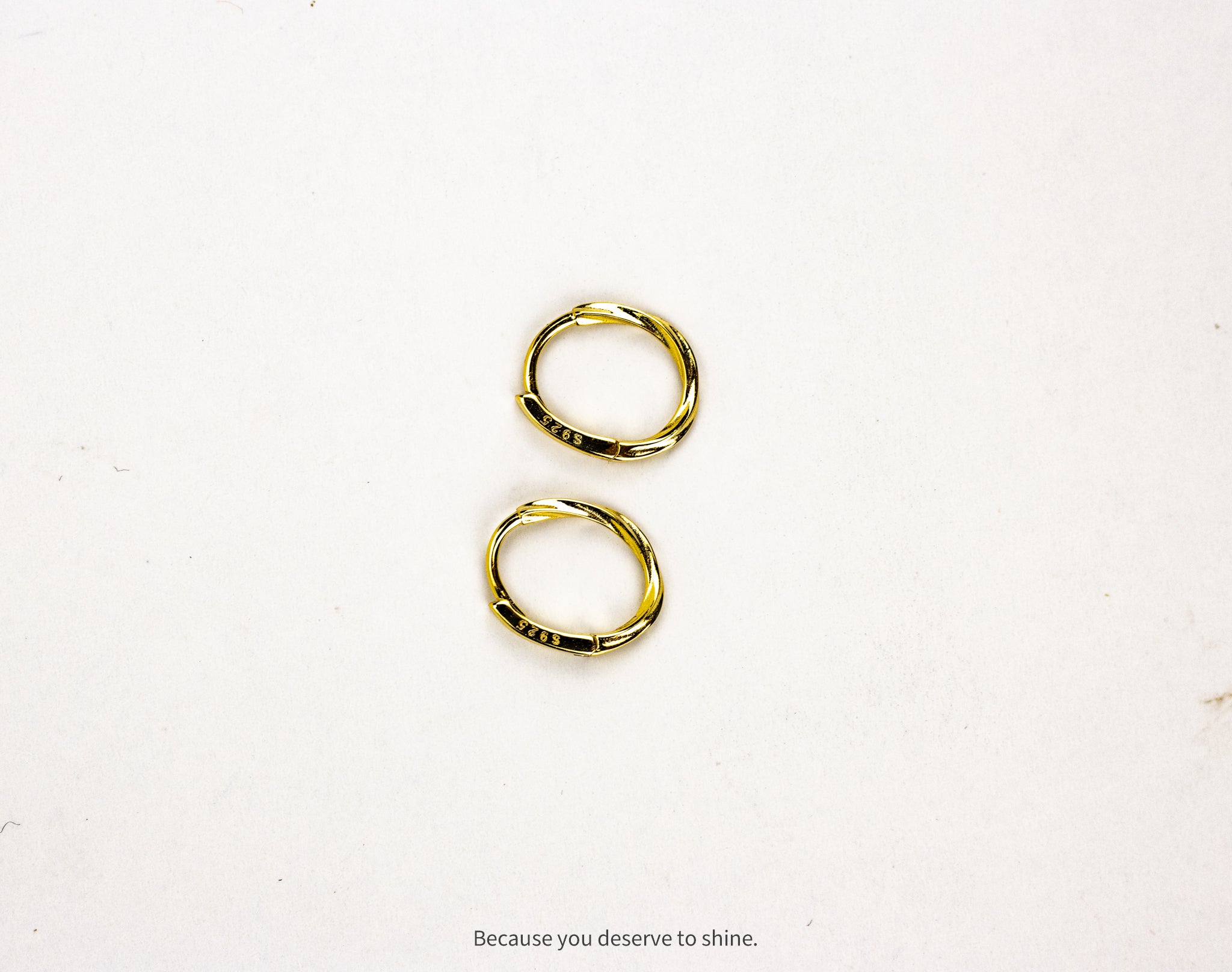 Gold Twisted Ribbon Drop Earrings