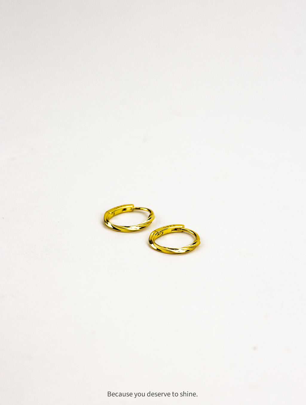 Gold Twisted Ribbon Drop Earrings