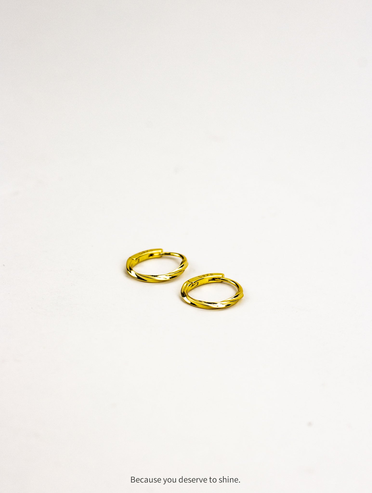 Gold Twisted Ribbon Drop Earrings