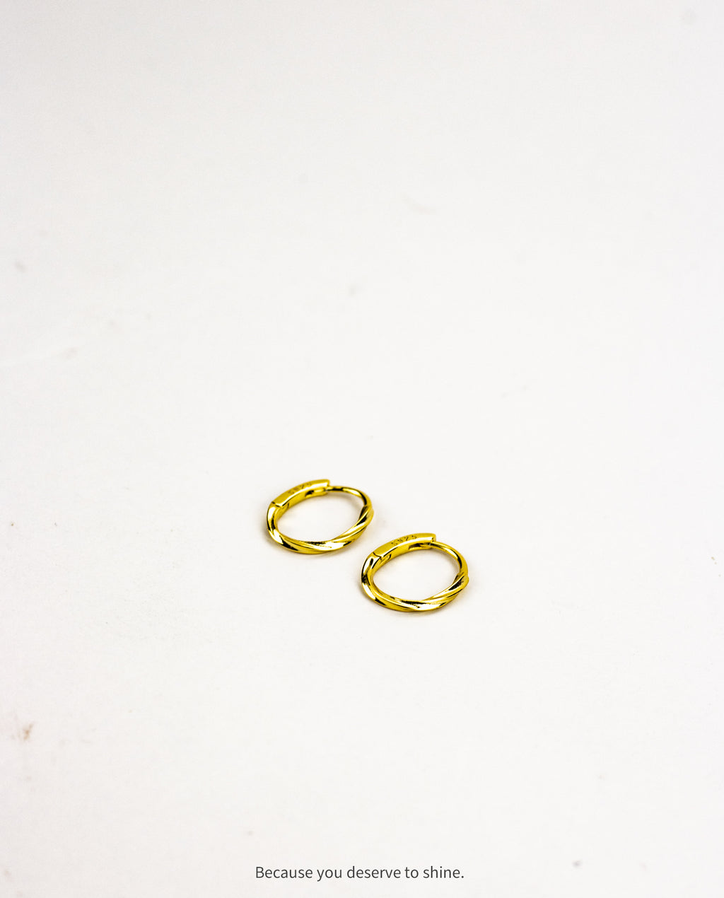 Gold Twisted Ribbon Drop Earrings