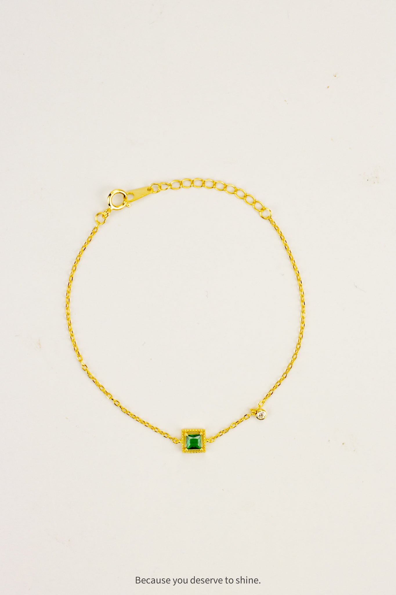 Bracelet With Emerald Charm