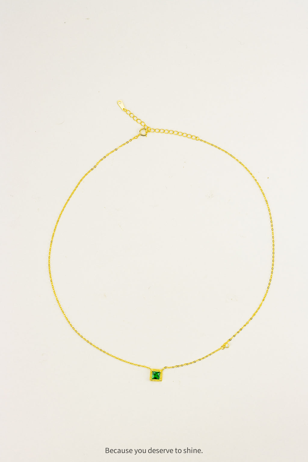 The Emerald Square Solitaire Necklace