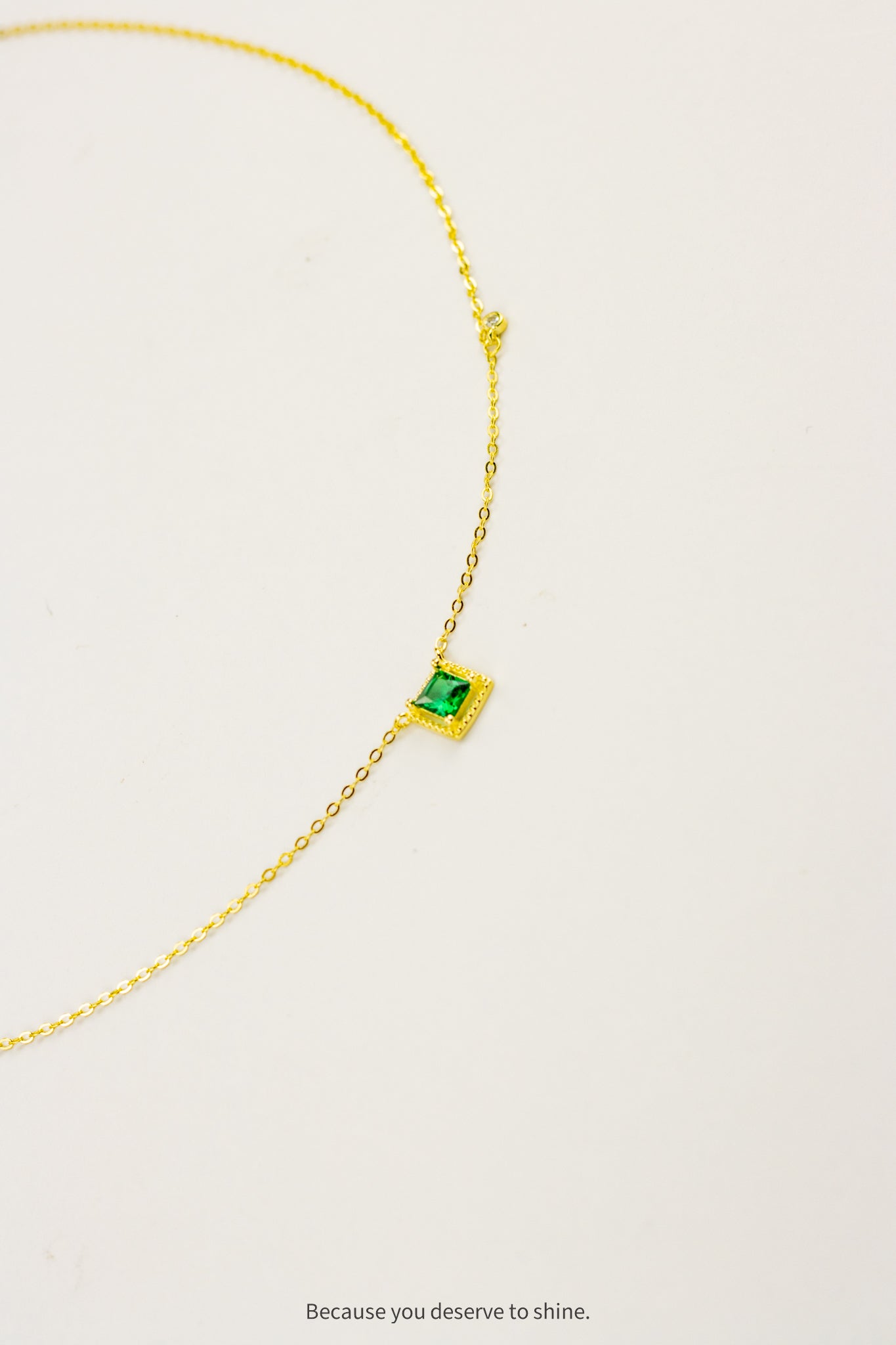 The Emerald Square Solitaire Necklace