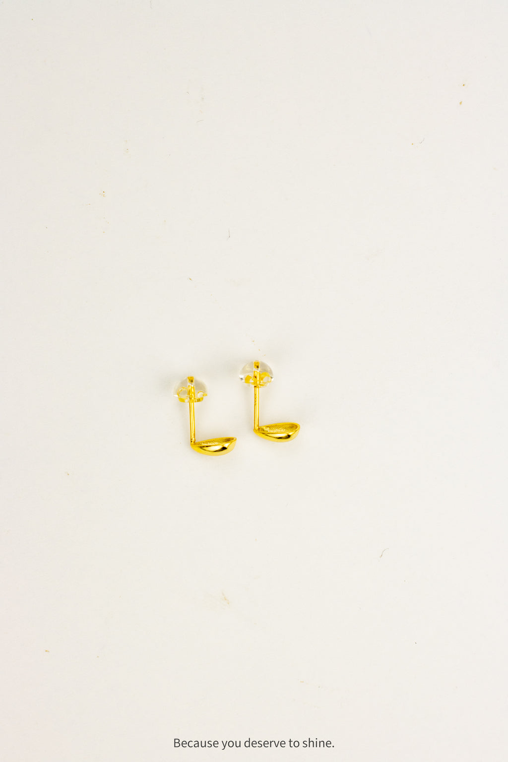 Golden Teardrop Stud Earrings