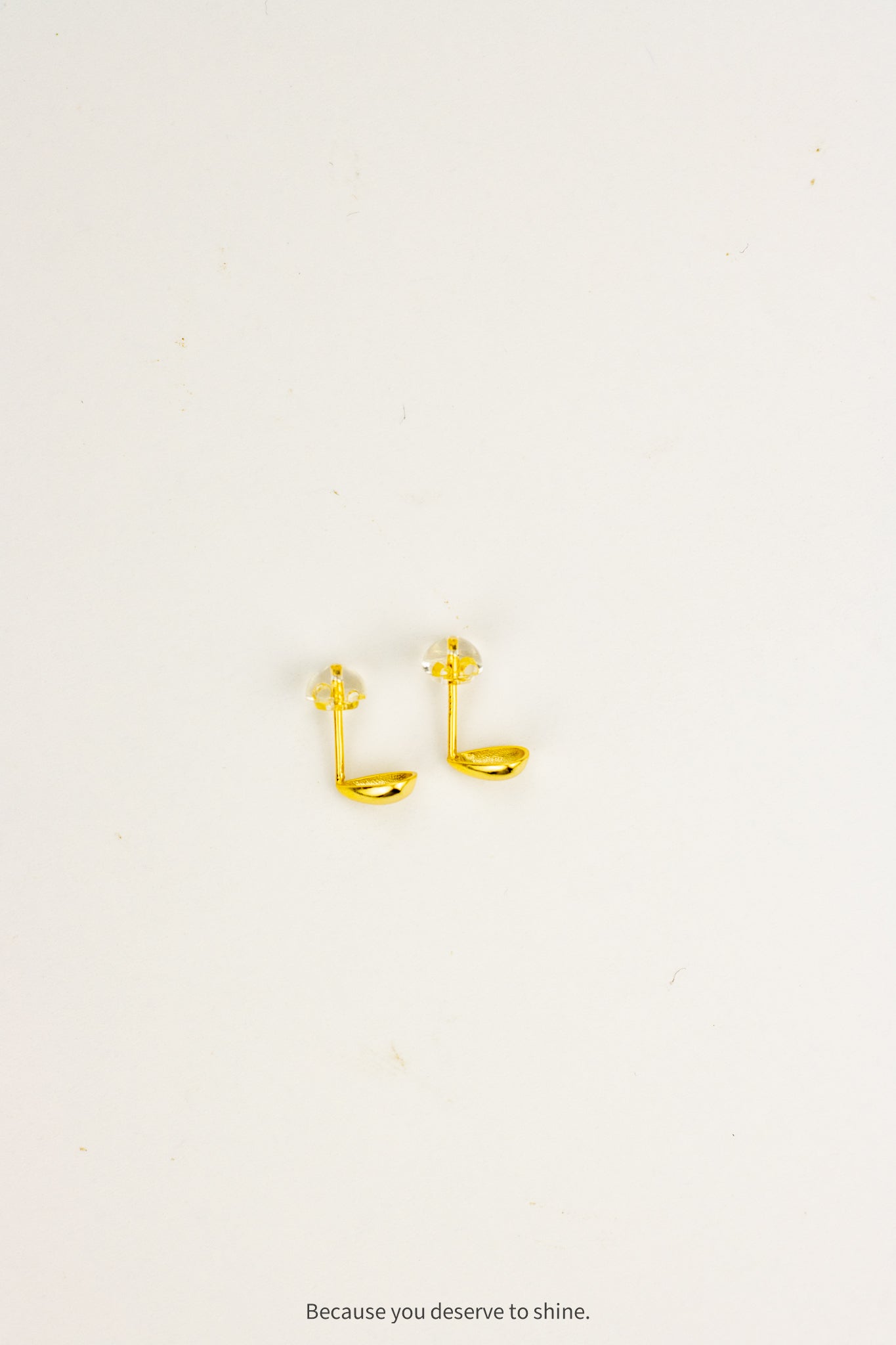 Golden Teardrop Stud Earrings