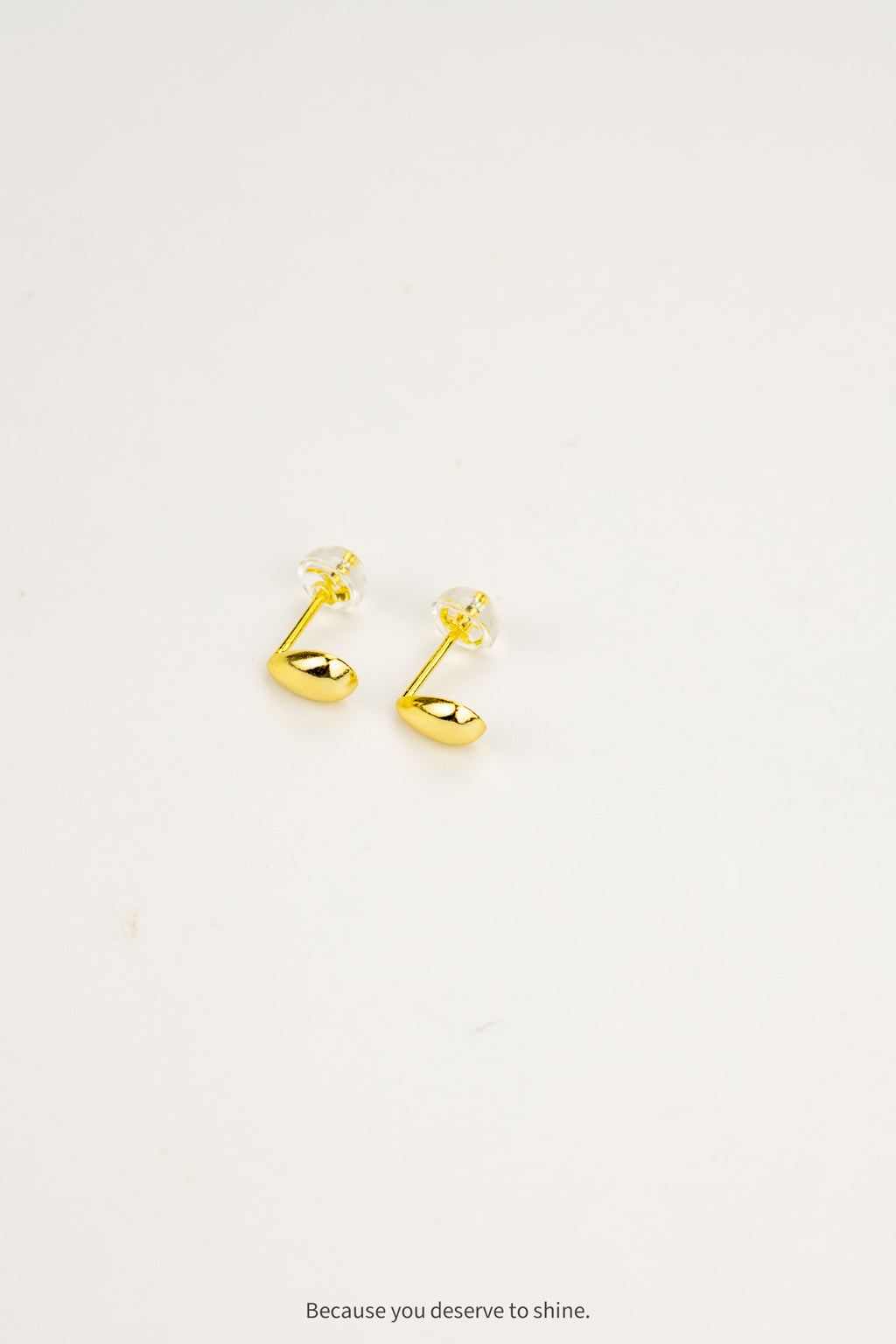 Golden Teardrop Stud Earrings