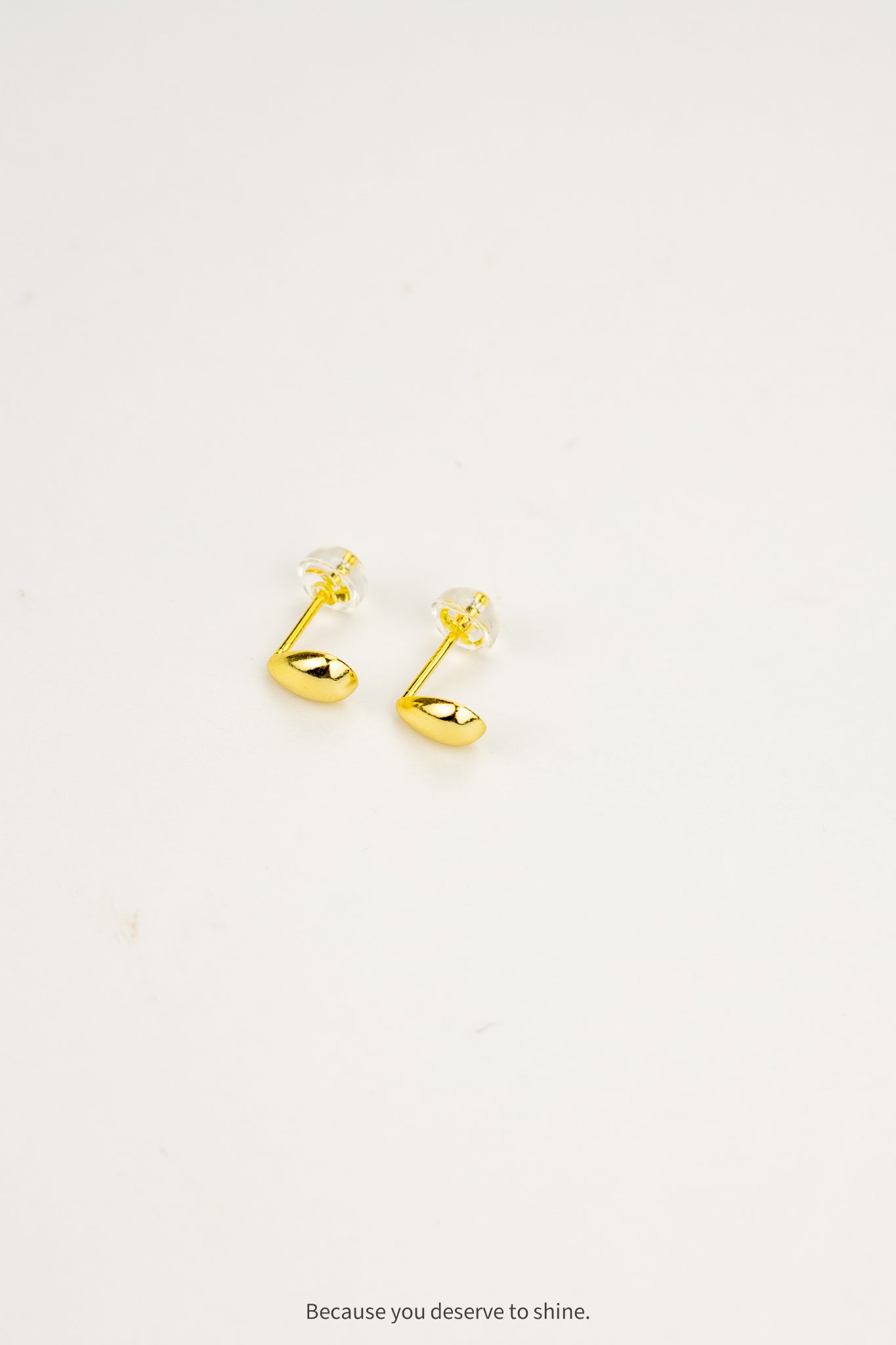 Golden Teardrop Stud Earrings