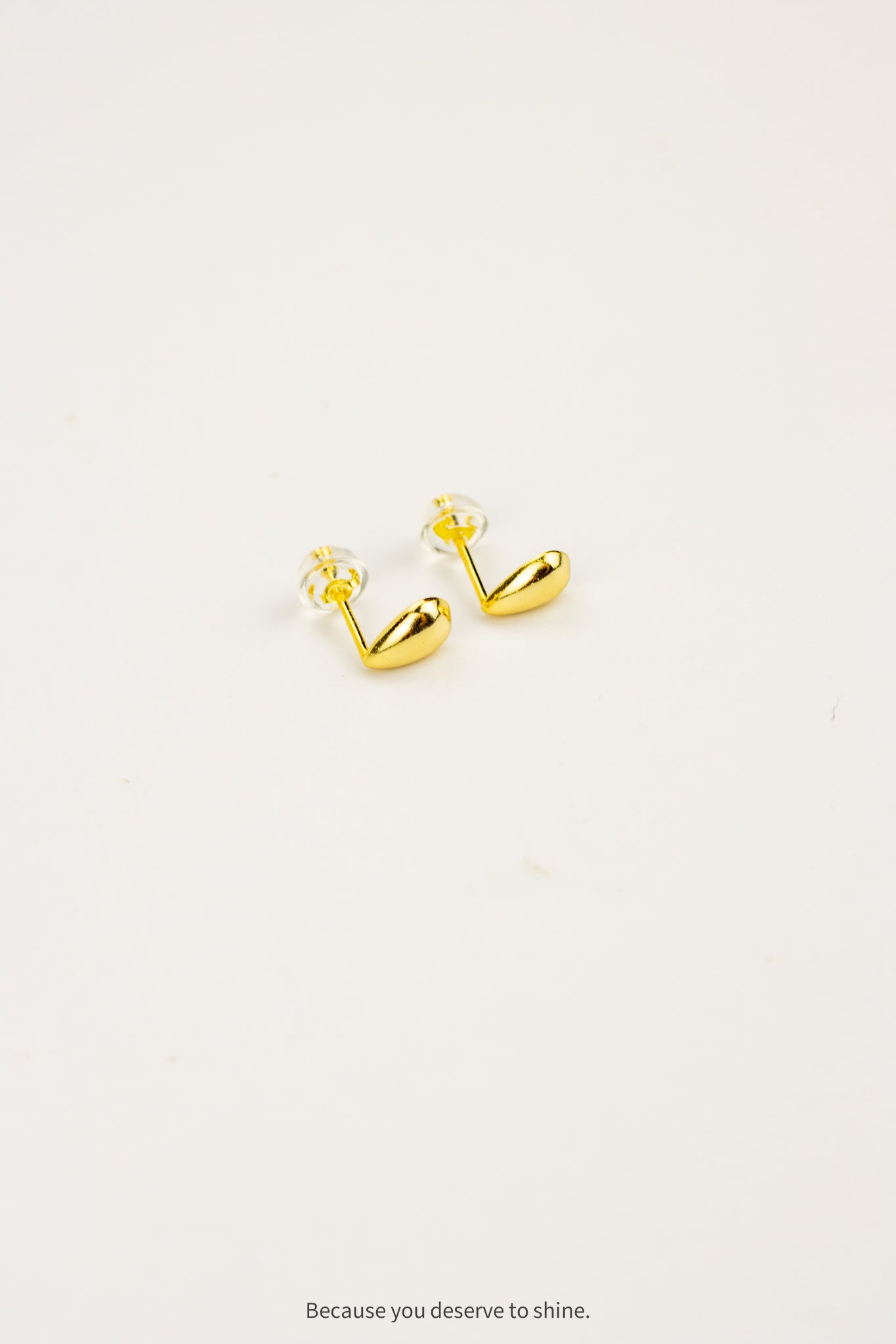 Golden Teardrop Stud Earrings