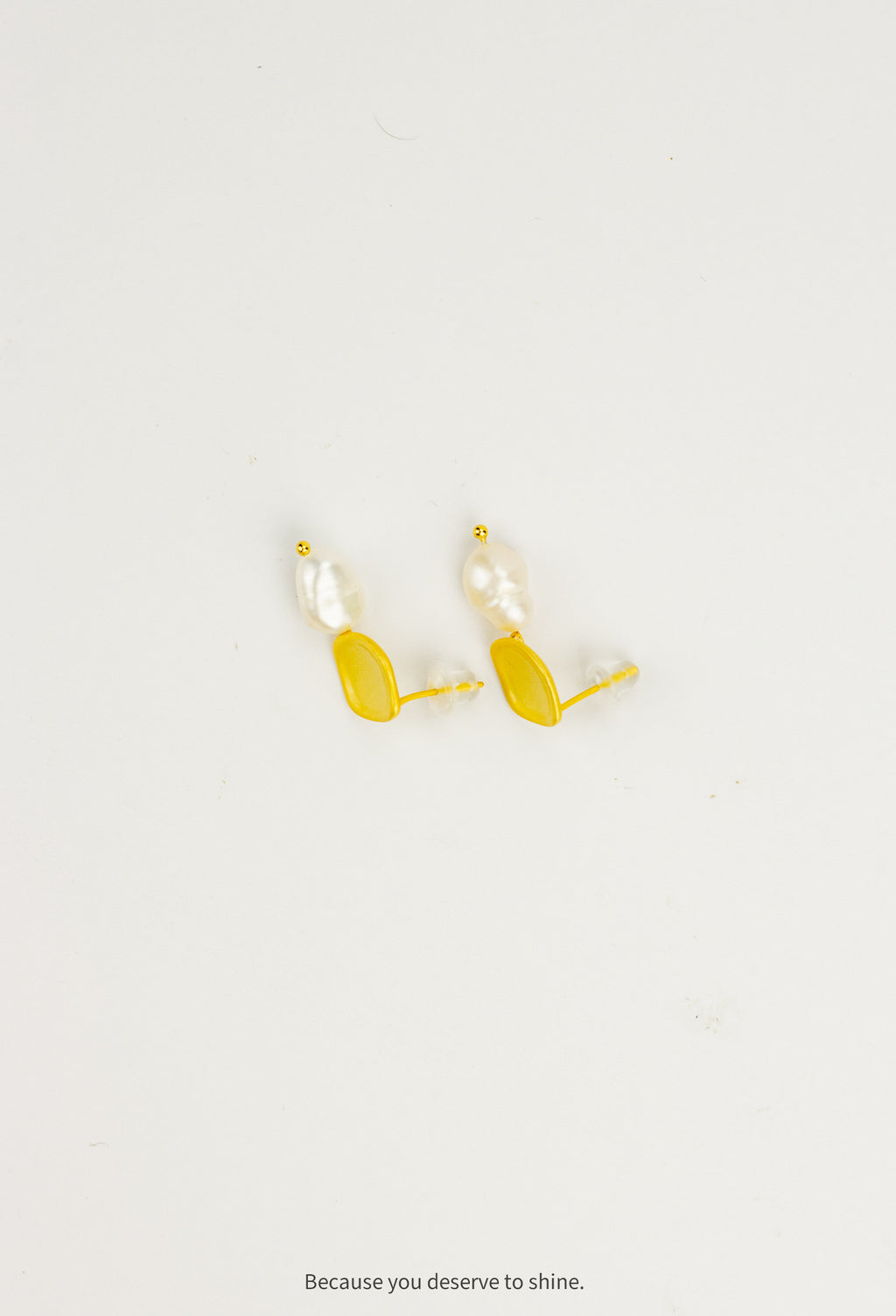 Citrus Sunlight & Pearl Drop Earrings