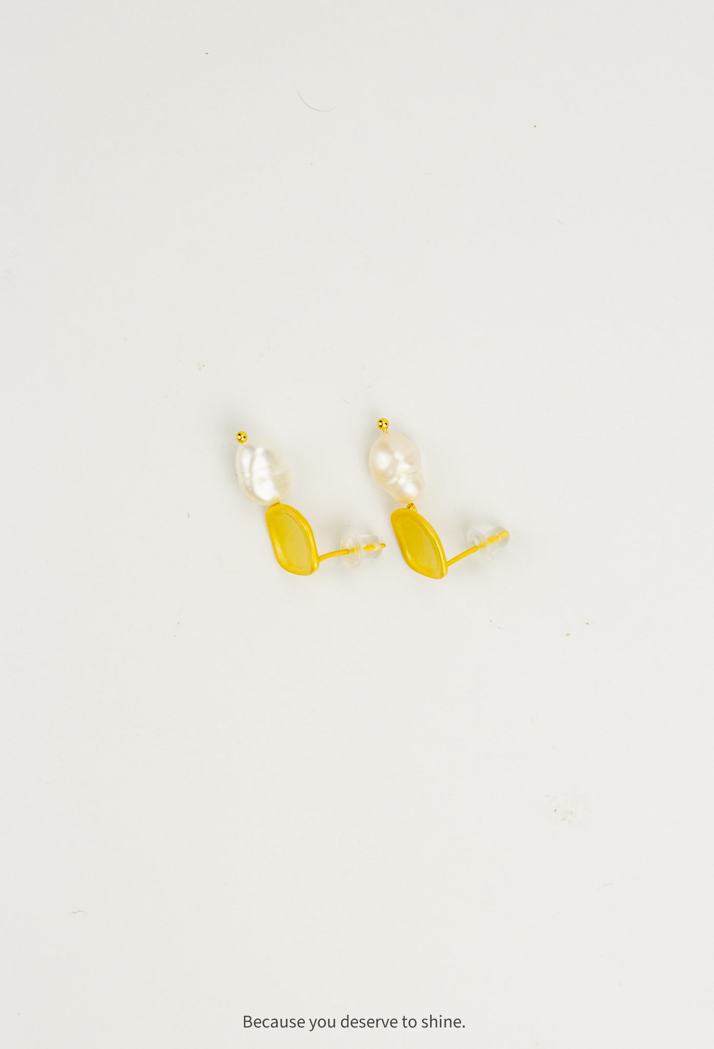Citrus Sunlight & Pearl Drop Earrings