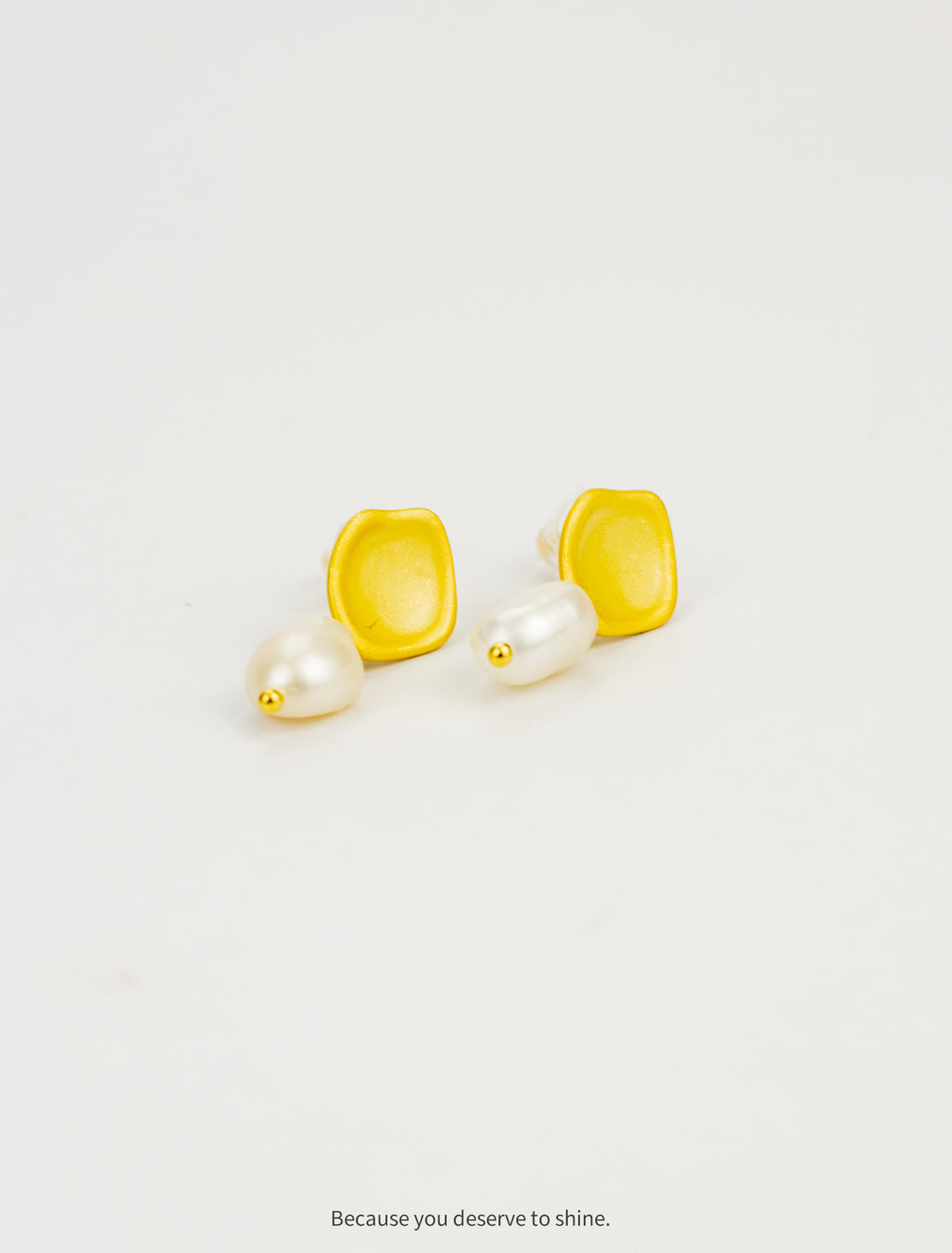 Citrus Sunlight & Pearl Drop Earrings