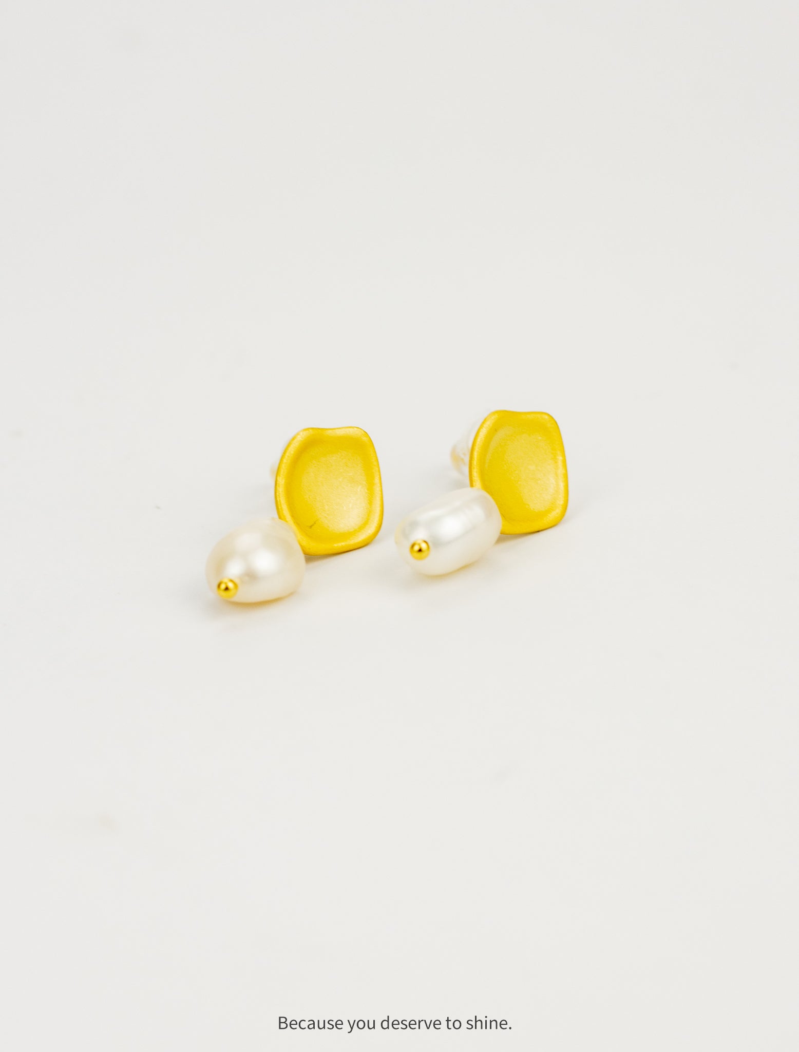 Citrus Sunlight & Pearl Drop Earrings